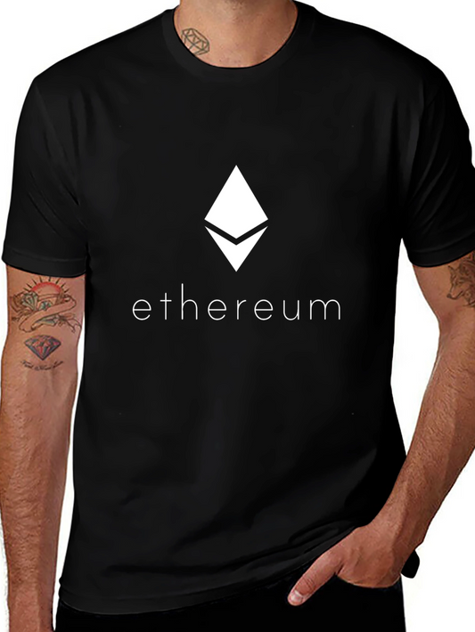 Ethereum Logo Black T-Shirt Cryptocurrency
