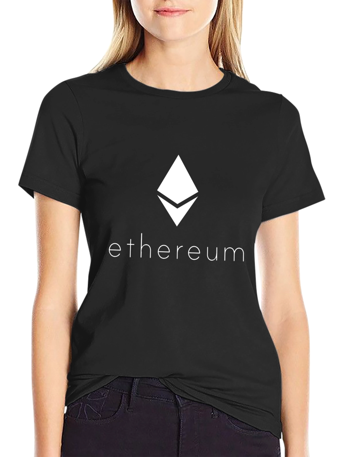 Ethereum Logo Black T-Shirt Cryptocurrency
