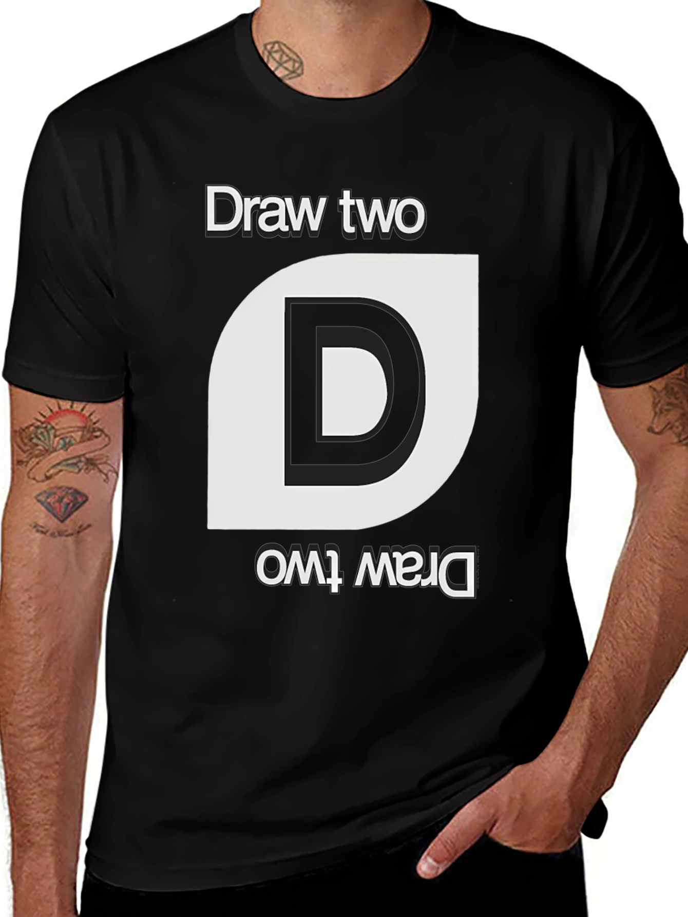Draw Two T-Shirt: Stylish Cotton Tee