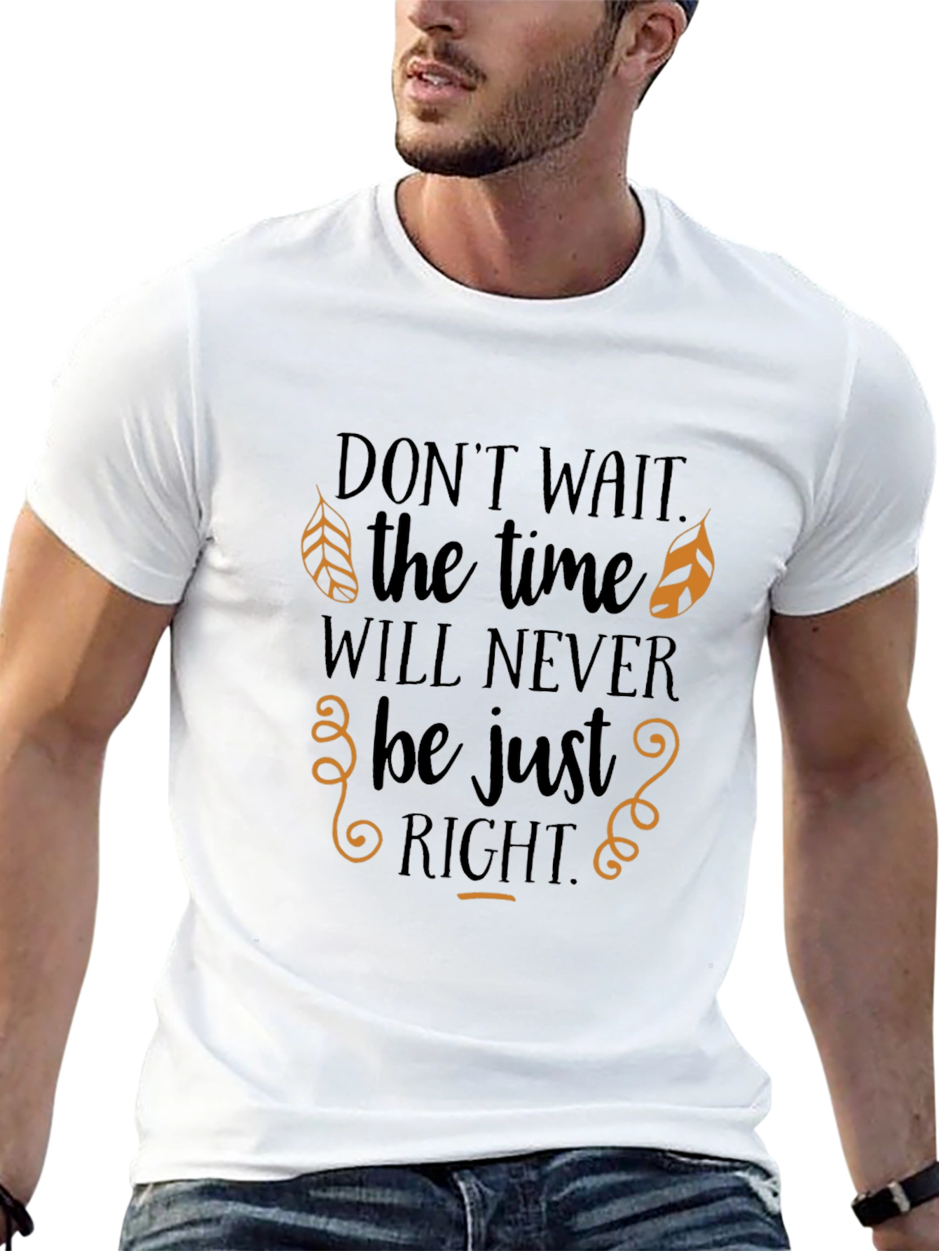 Inspirational Graphic Print Tee - Dont Wait
