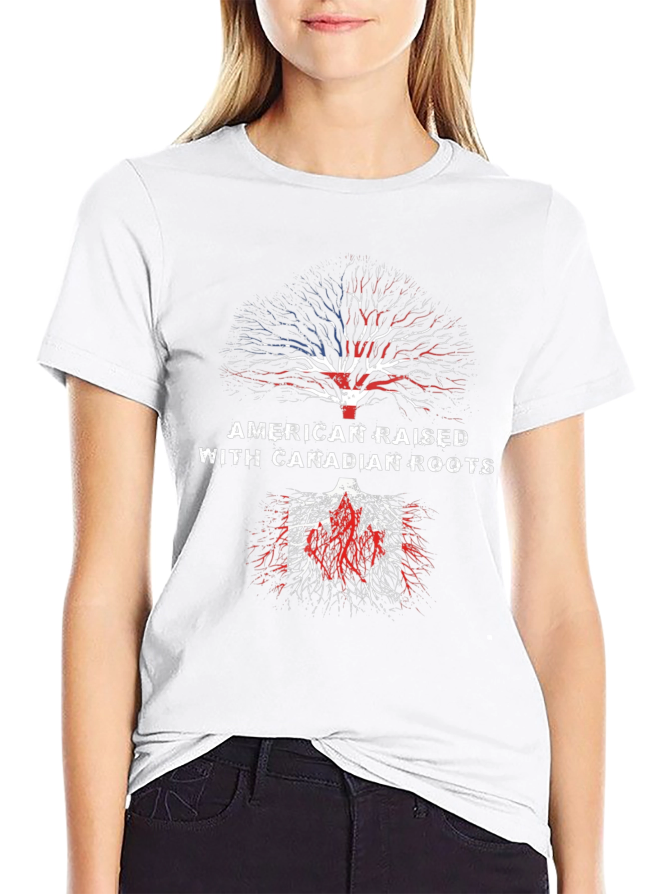 American Raised with Canadian Roots T-Shirt