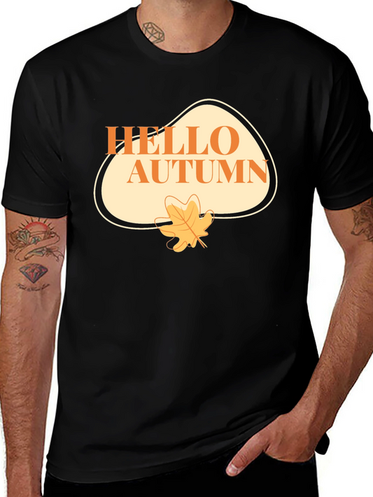 Hello Autumn Graphic T-Shirt - Seasonal Comfort