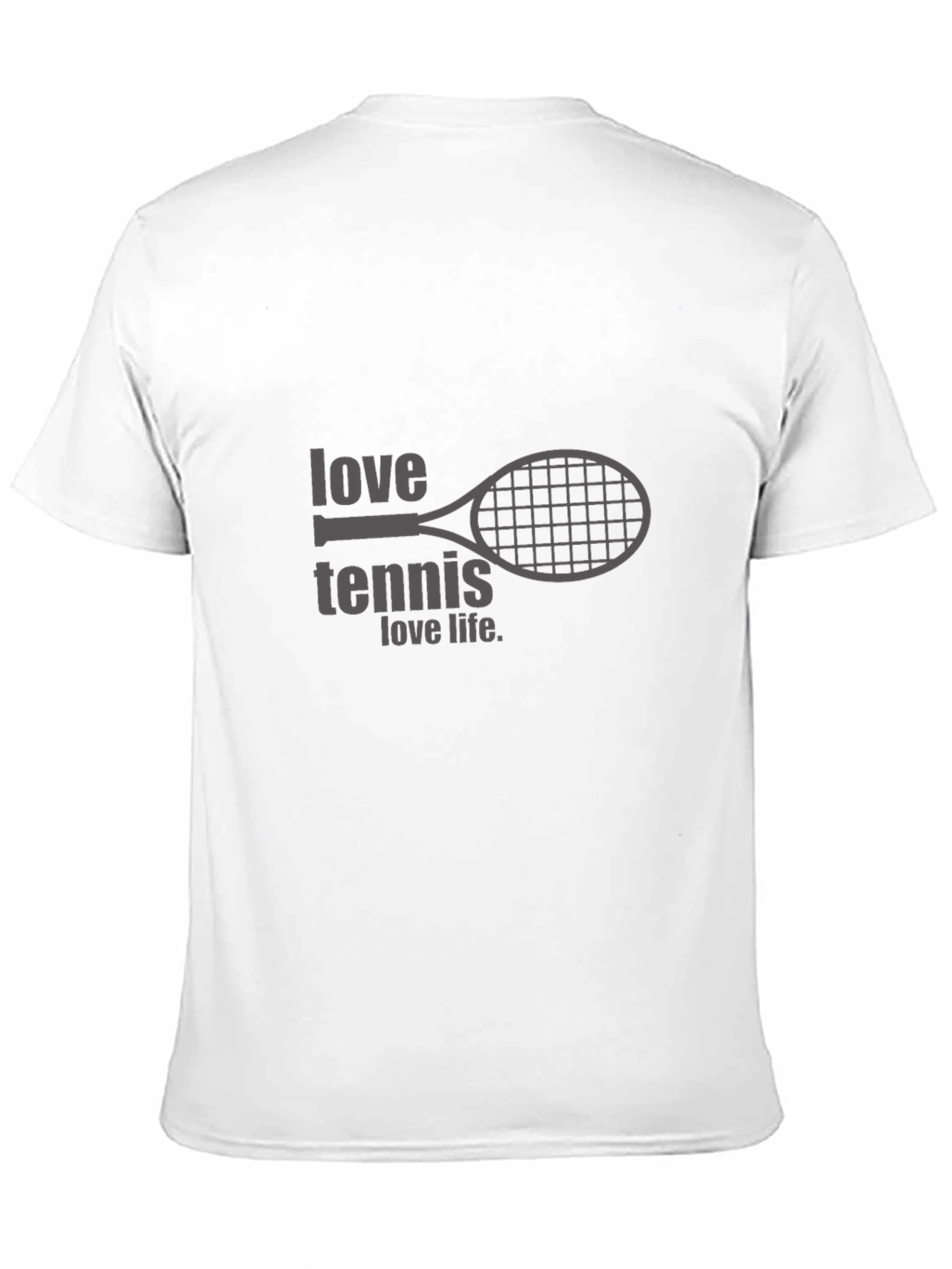 Love Tennis Life Black Graphic Tee