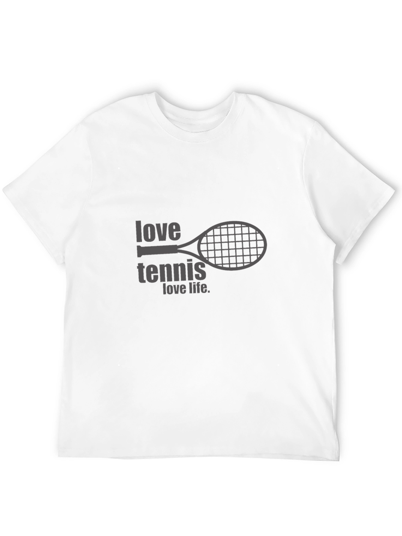 Love Tennis Life Black Graphic Tee