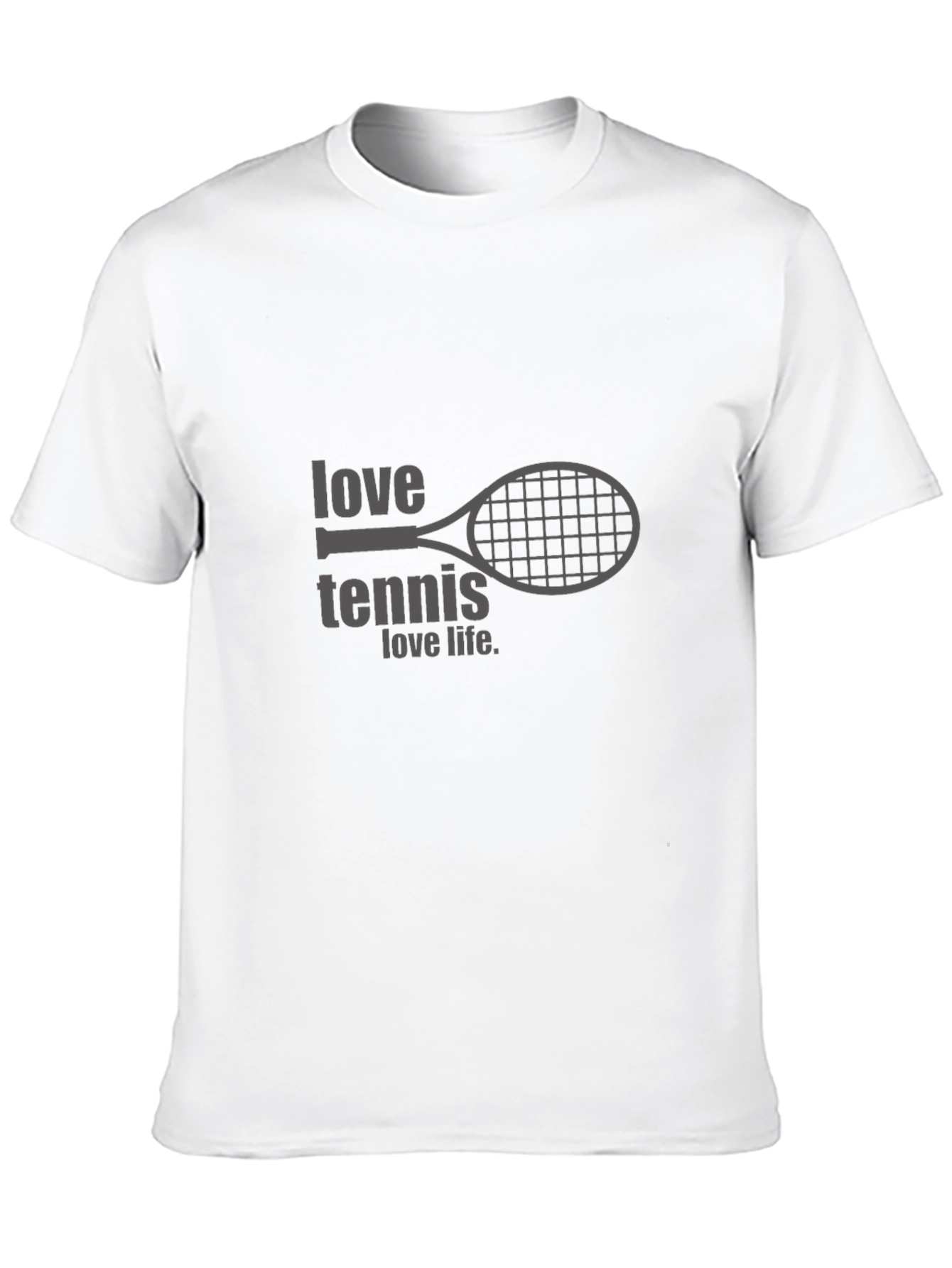 Love Tennis Life Black Graphic Tee