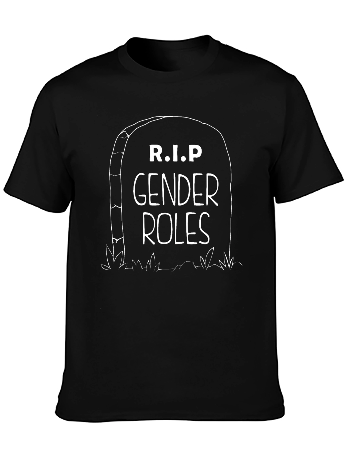 RIP Gender Roles T-Shirt - Black Cotton Graphic Tee