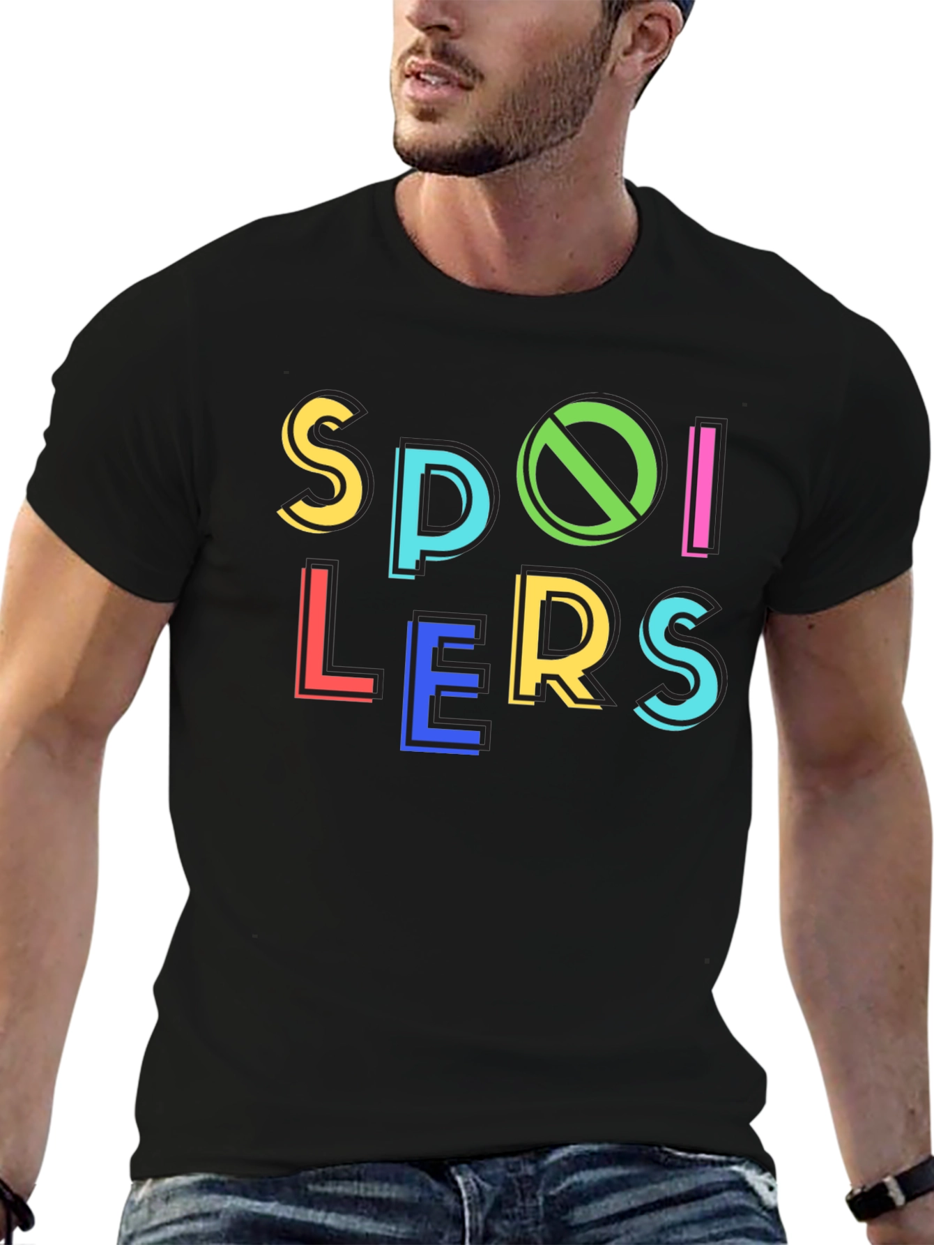 Spoilers Graphic Print T-Shirt - Crew Neck Tee