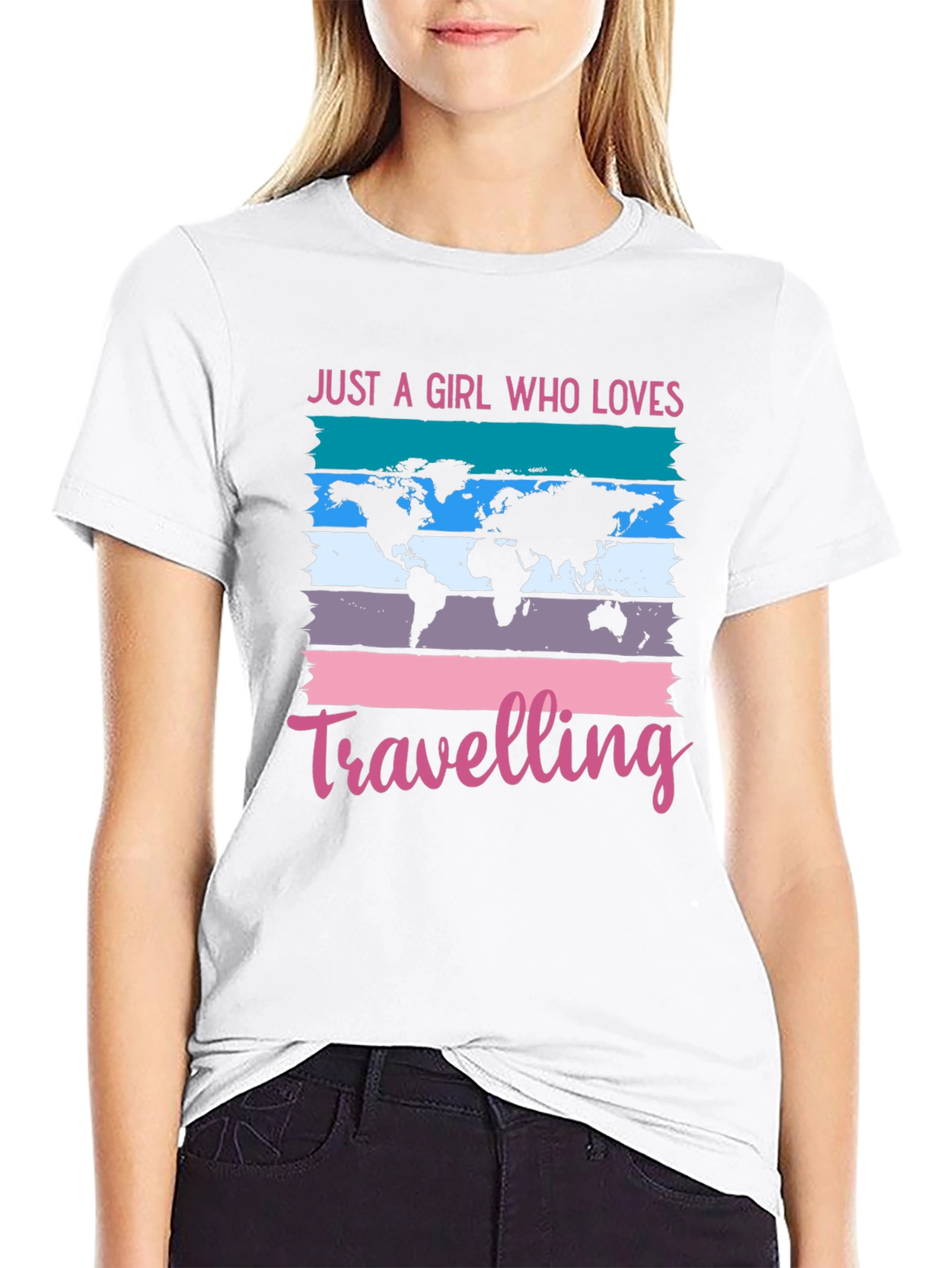 Girl Who Loves Traveling Graphic T-Shirt