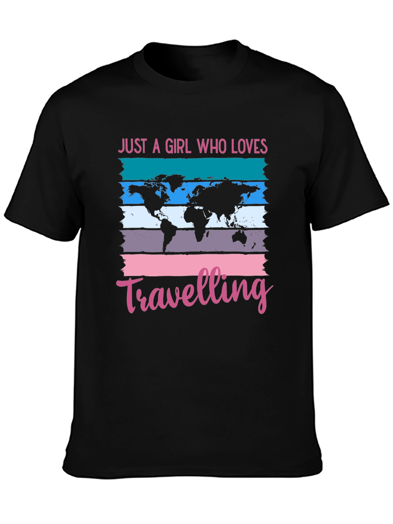 Girl Who Loves Traveling Graphic T-Shirt