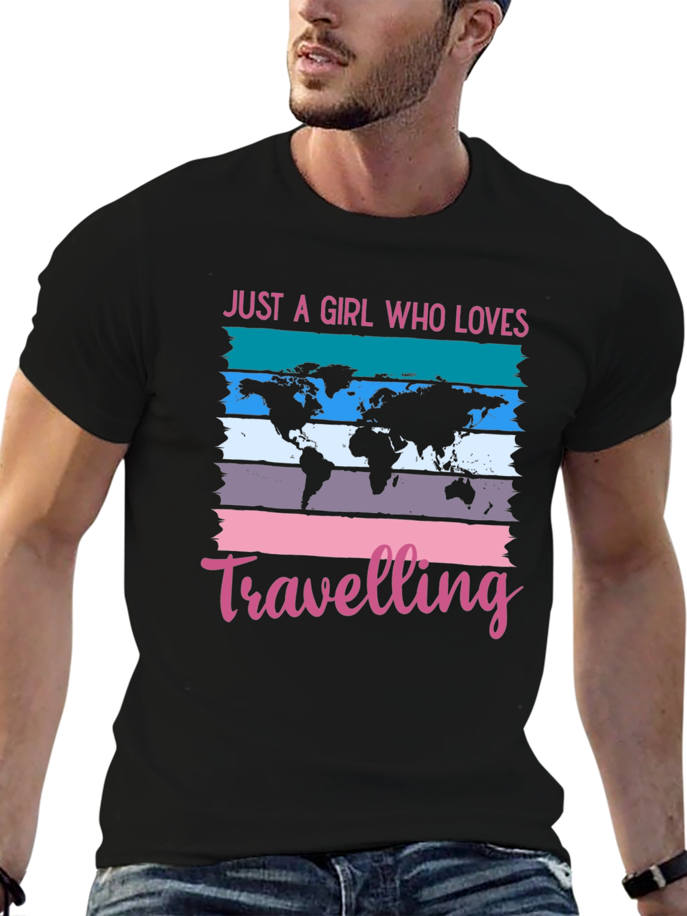 Girl Who Loves Traveling Graphic T-Shirt