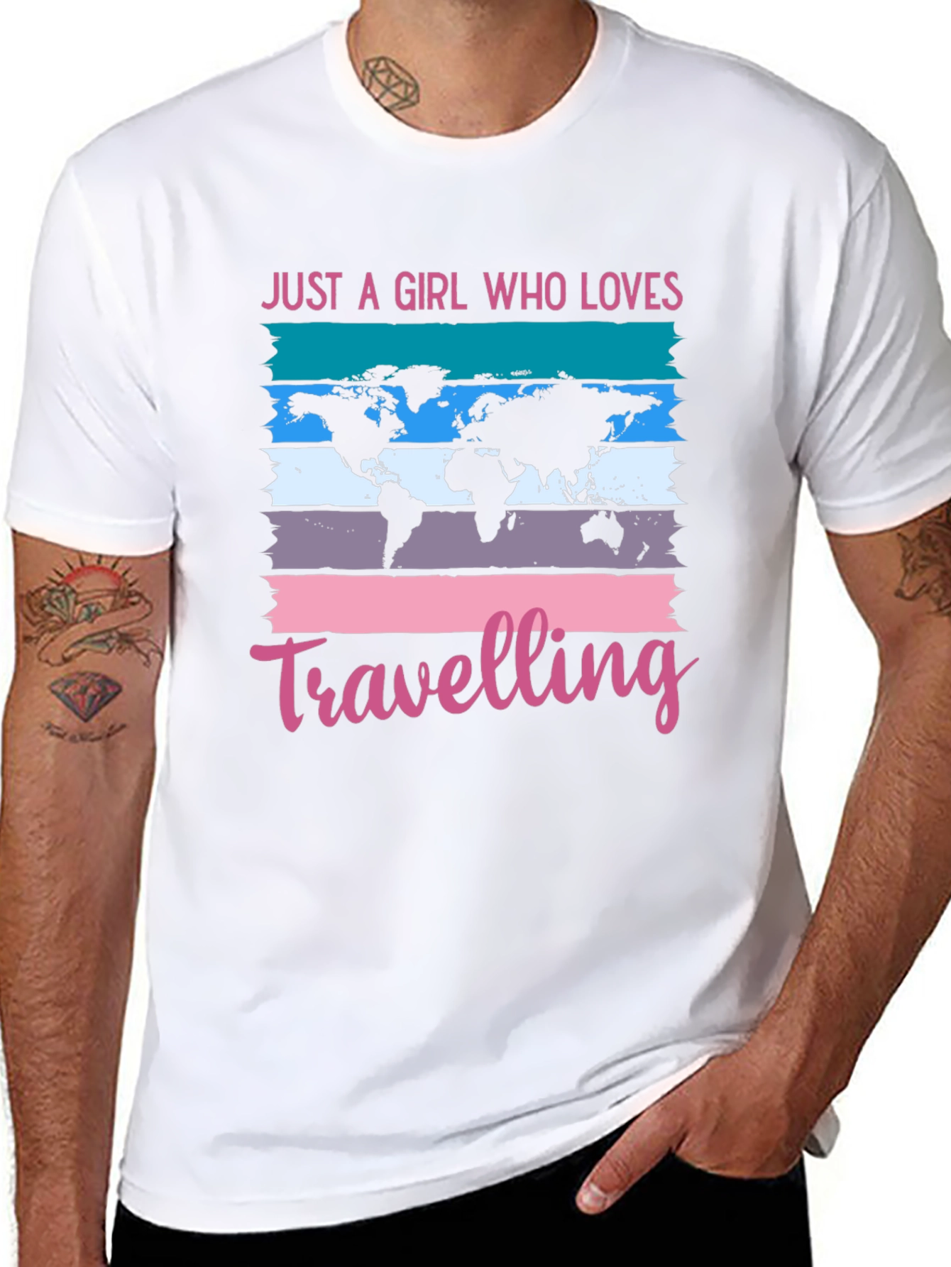Girl Who Loves Traveling Graphic T-Shirt