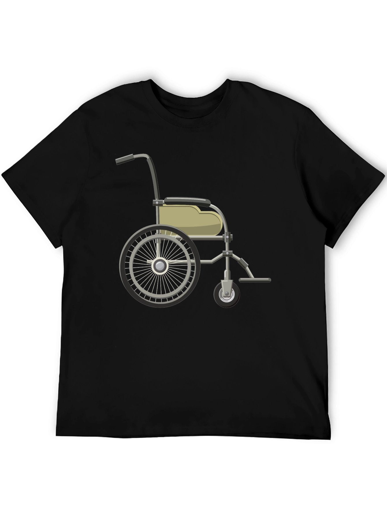 Wheelchair Graphic Black T-Shirt