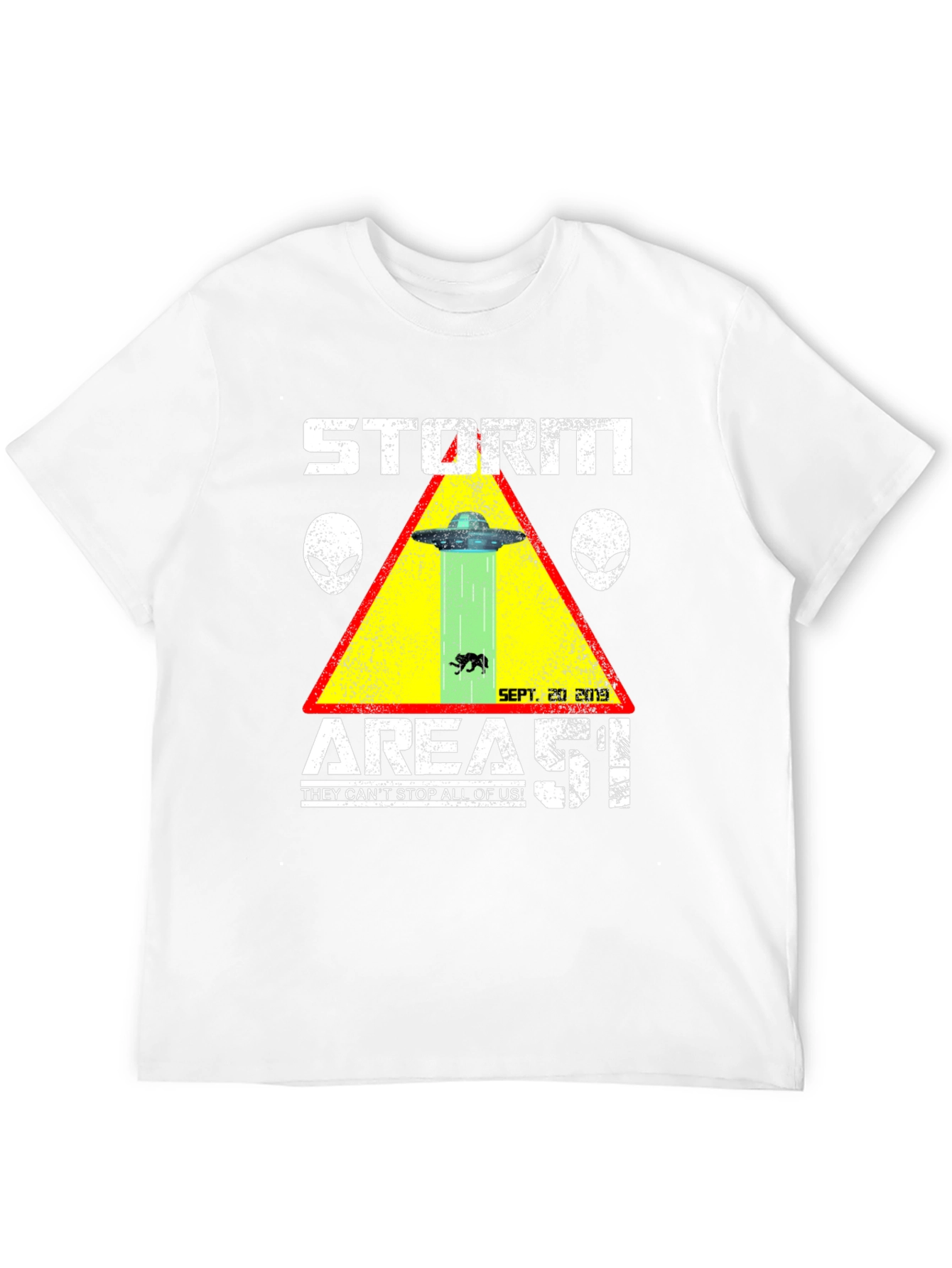 Storm Area 51 T-Shirt Alien UFO Graphic Tee