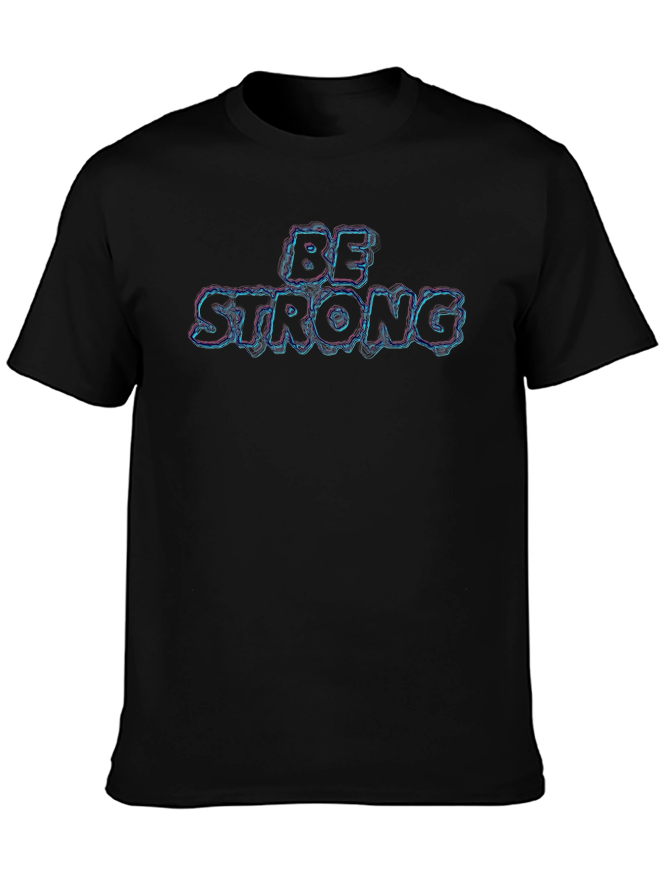 Be Strong Graphic T-Shirt - Black Cotton Tee