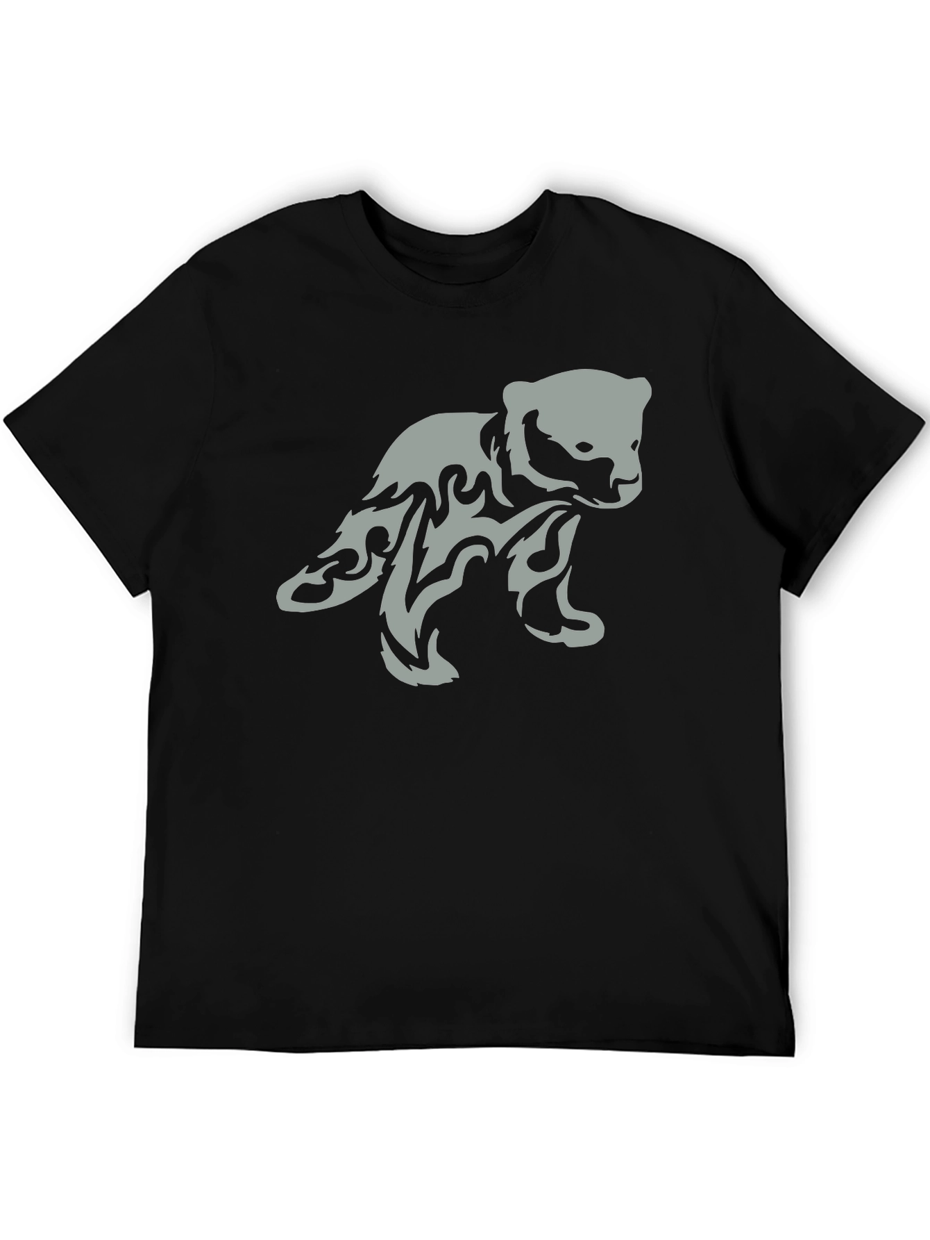 Tribal Bear Graphic Print T-Shirt