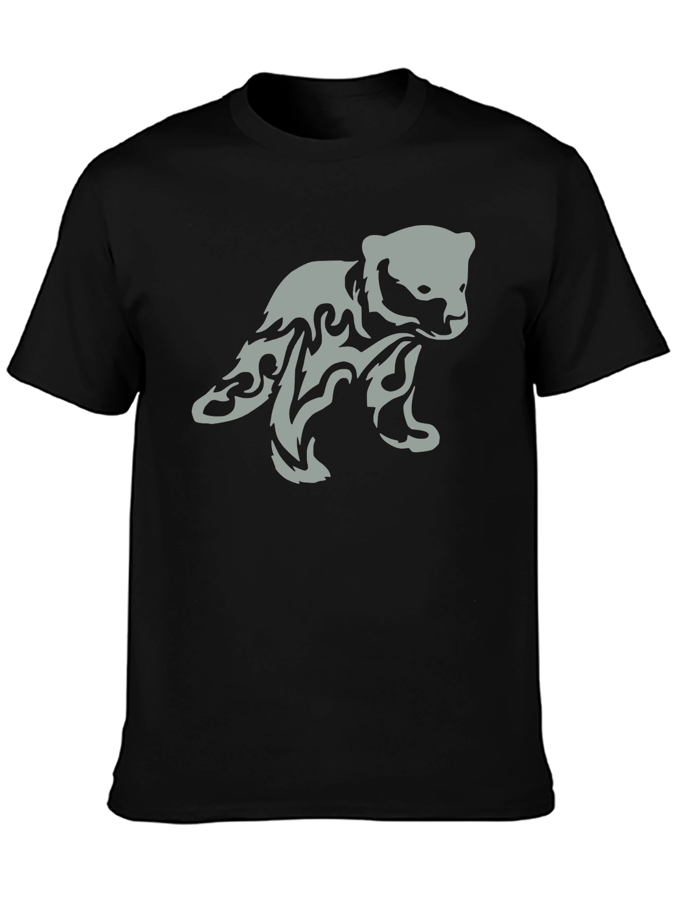Tribal Bear Graphic Print T-Shirt