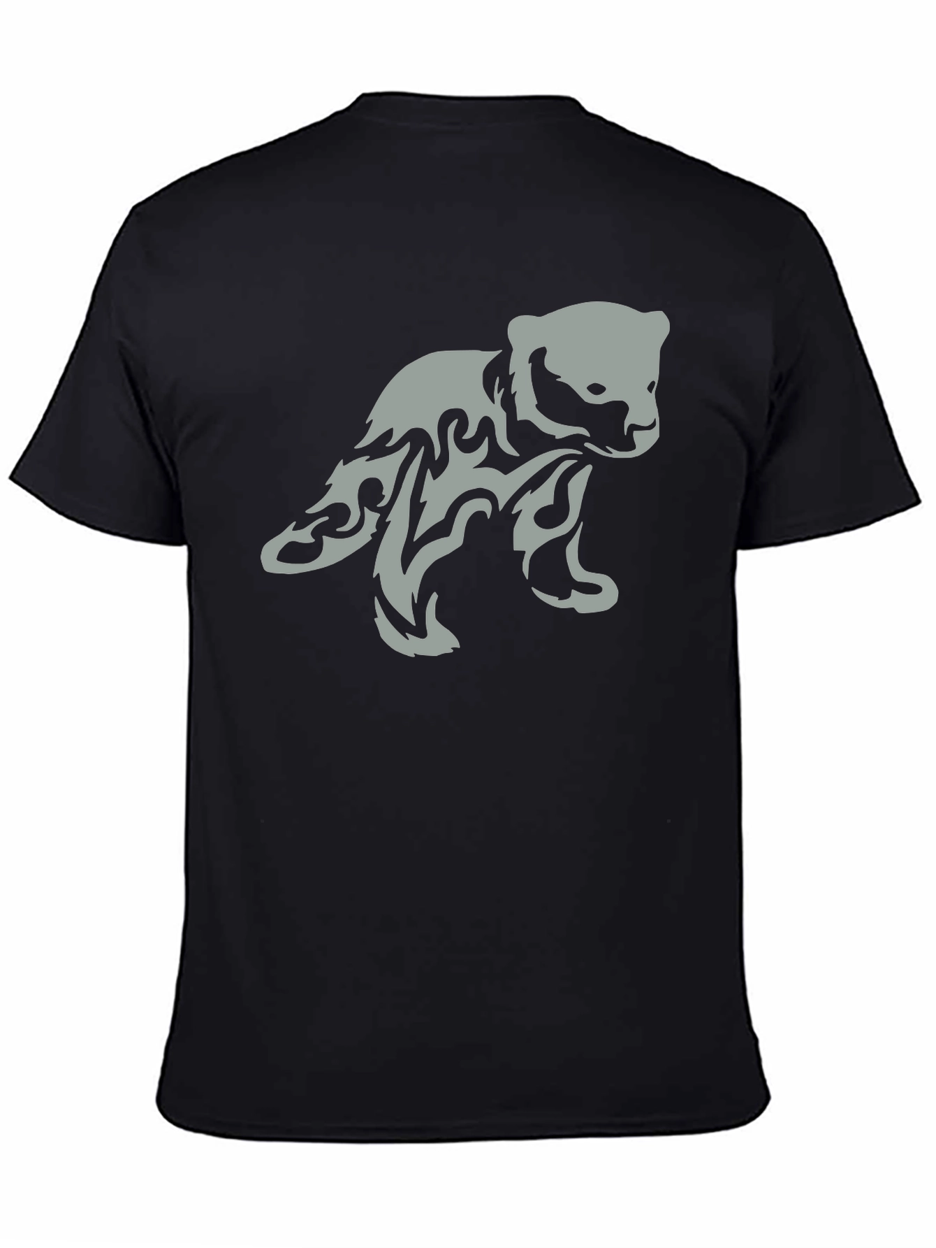 Tribal Bear Graphic Print T-Shirt