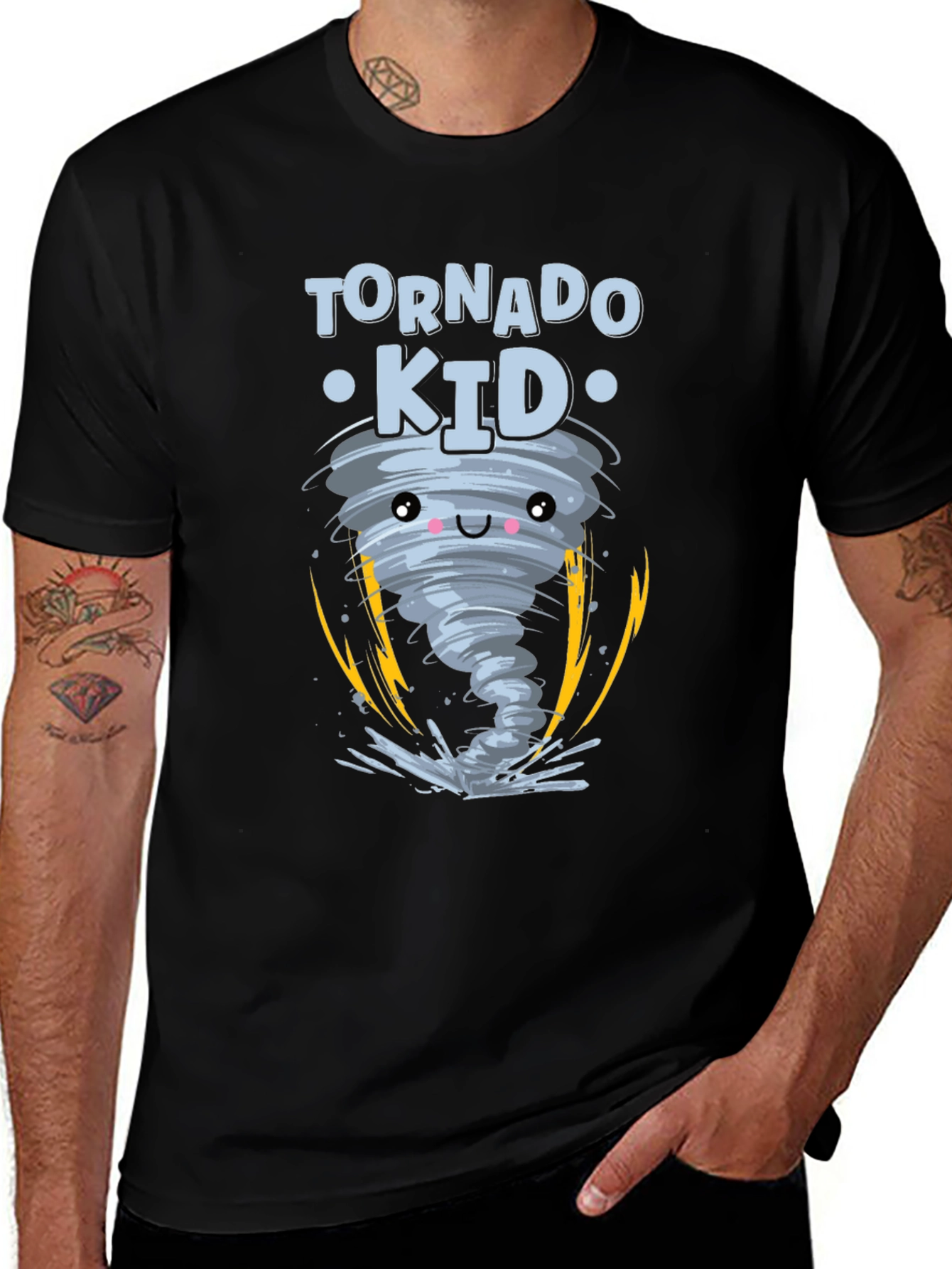 Tornado Kid Graphic Black T-Shirt