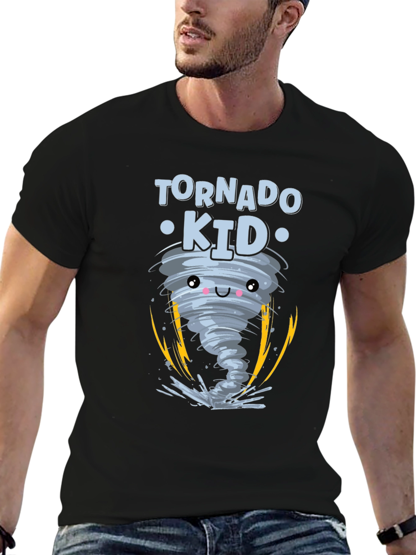 Tornado Kid Graphic Black T-Shirt