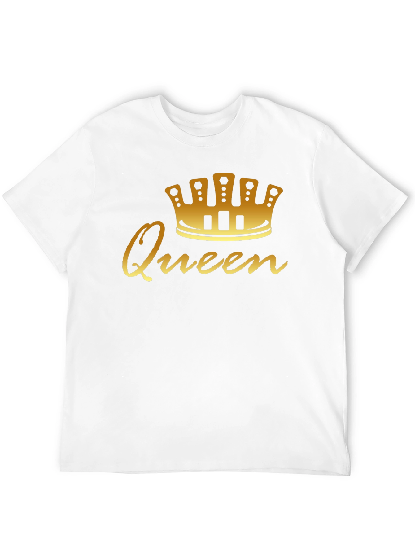 Queen Graphic Tee - Gold Crown Black Shirt