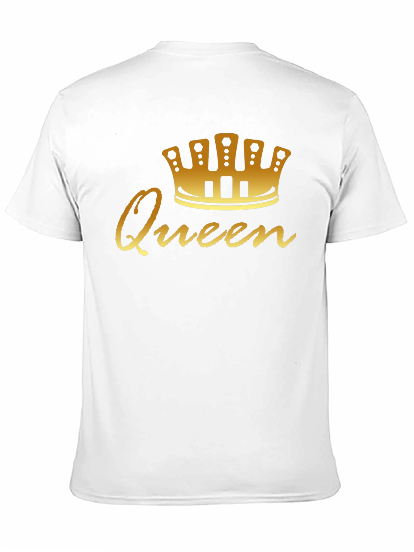 Queen Graphic Tee - Gold Crown Black Shirt