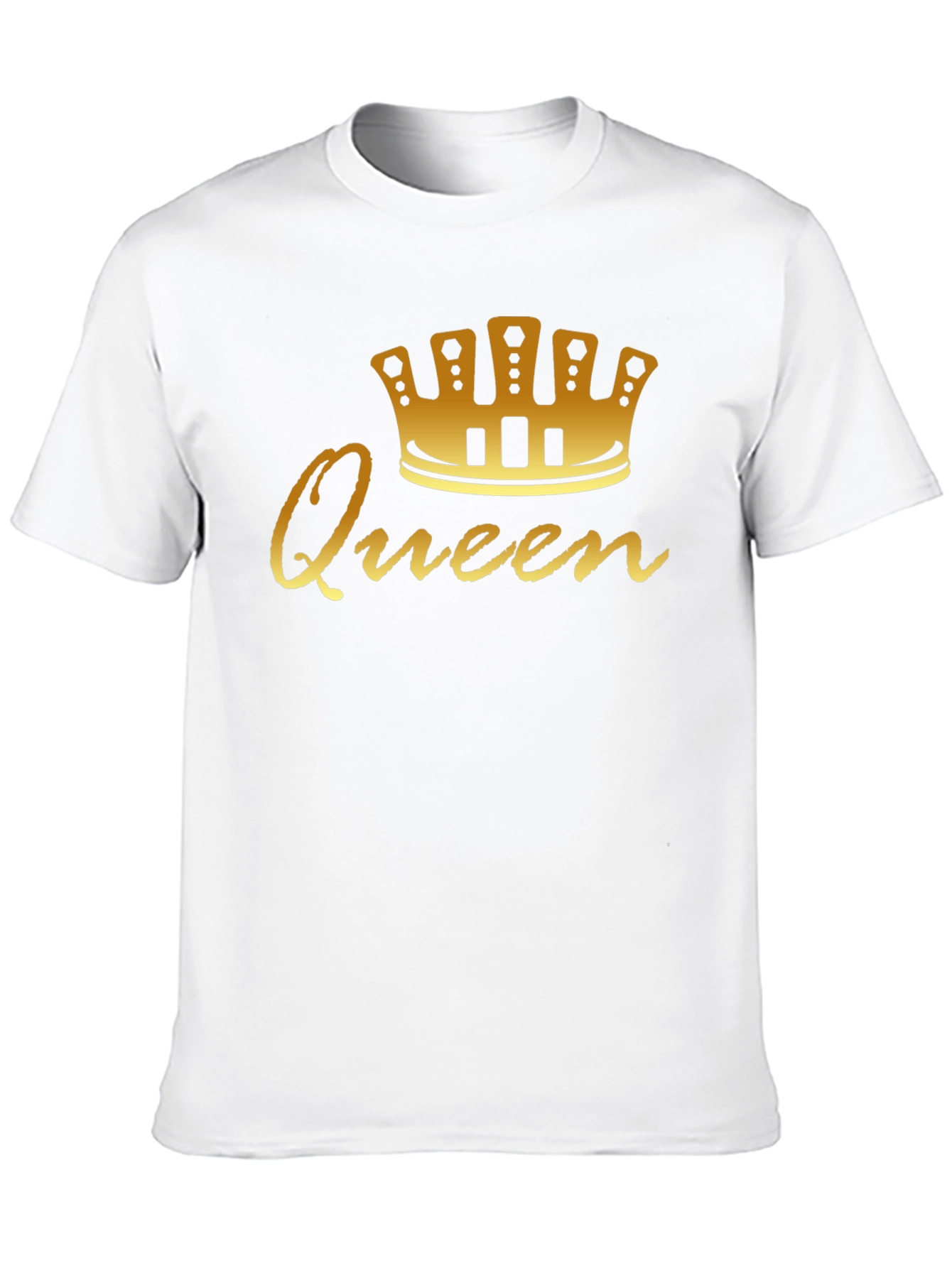 Queen Graphic Tee - Gold Crown Black Shirt