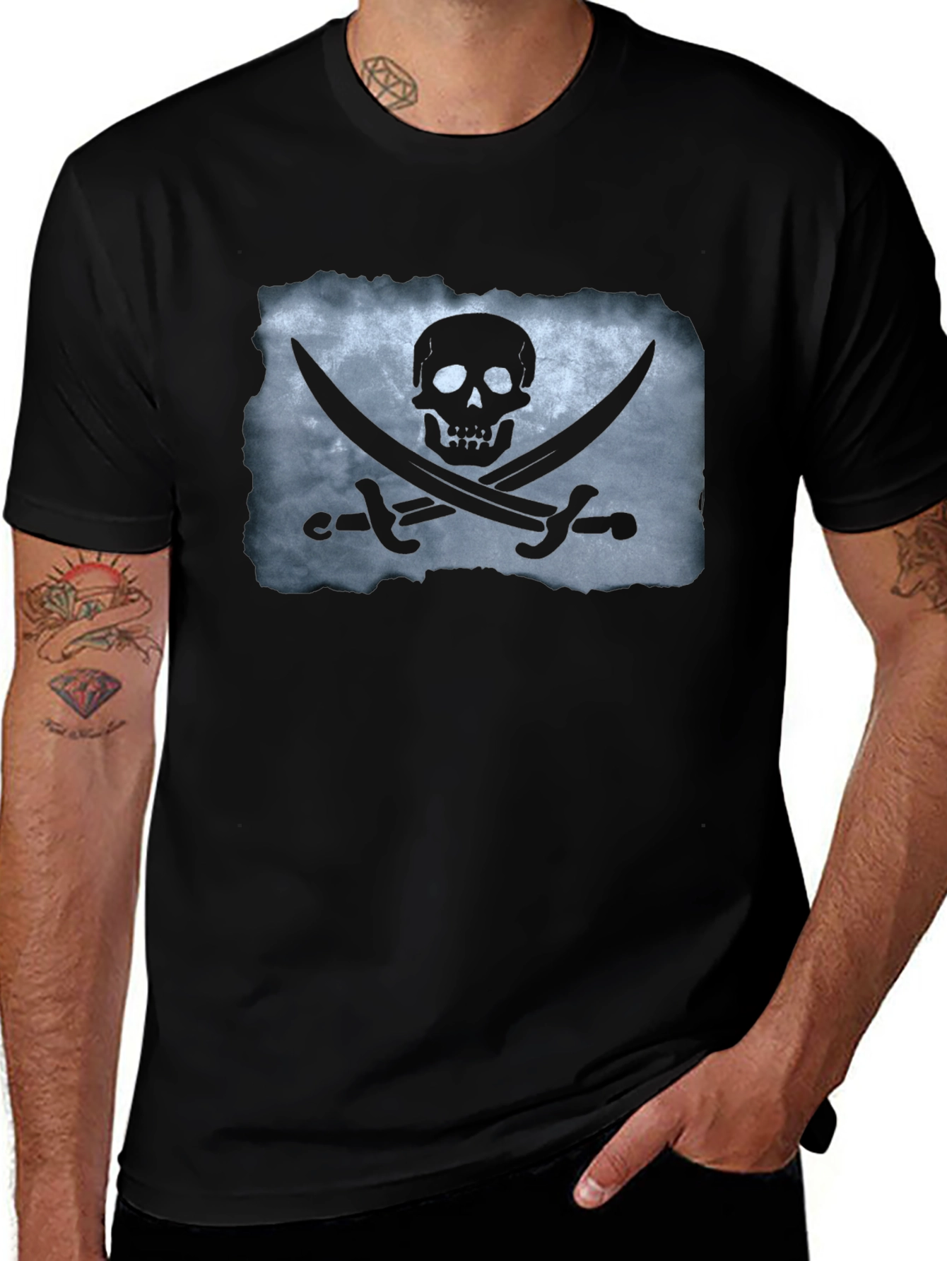 Pirate Skull & Swords Graphic T-Shirt