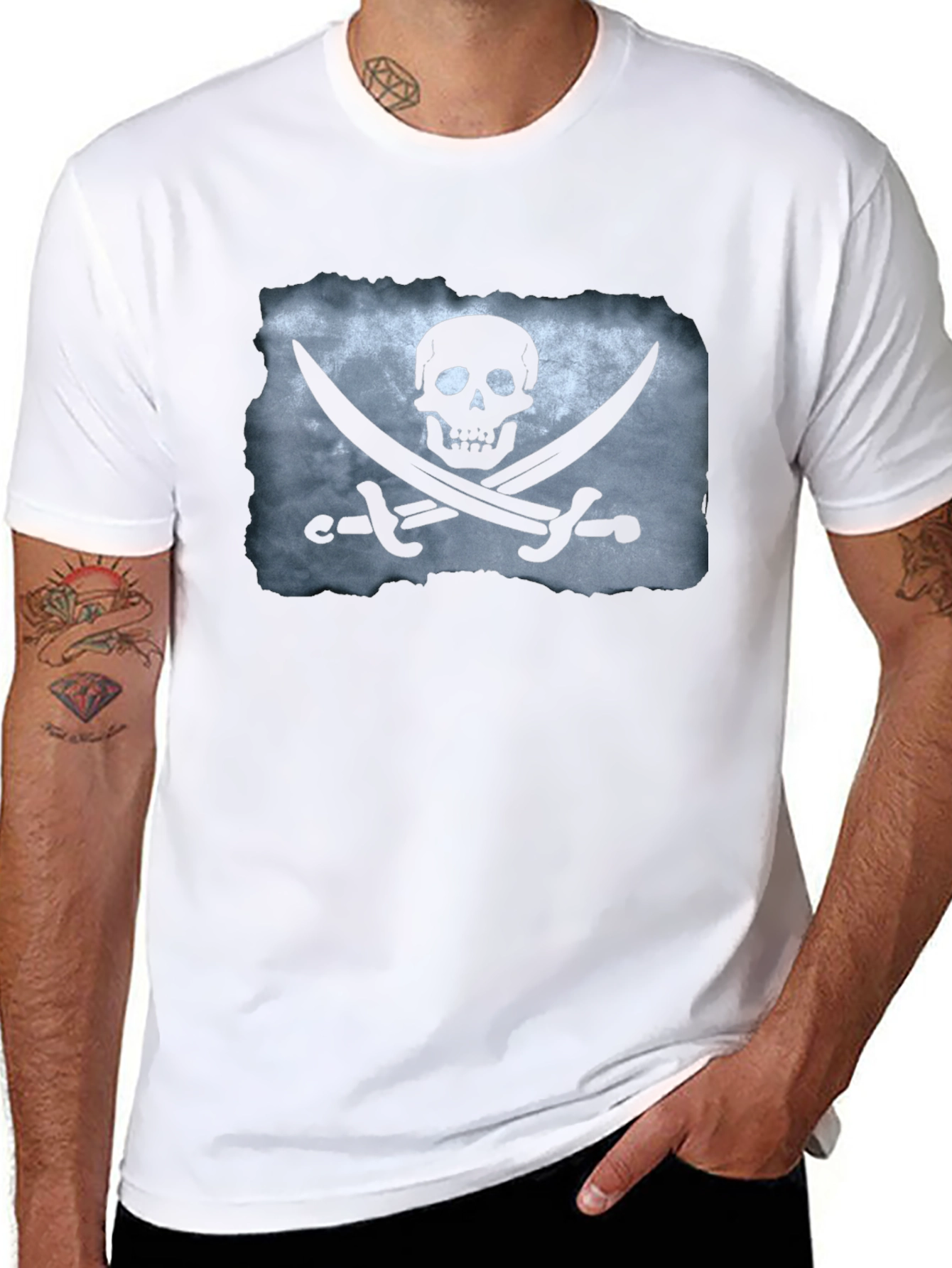 Pirate Skull & Swords Graphic T-Shirt