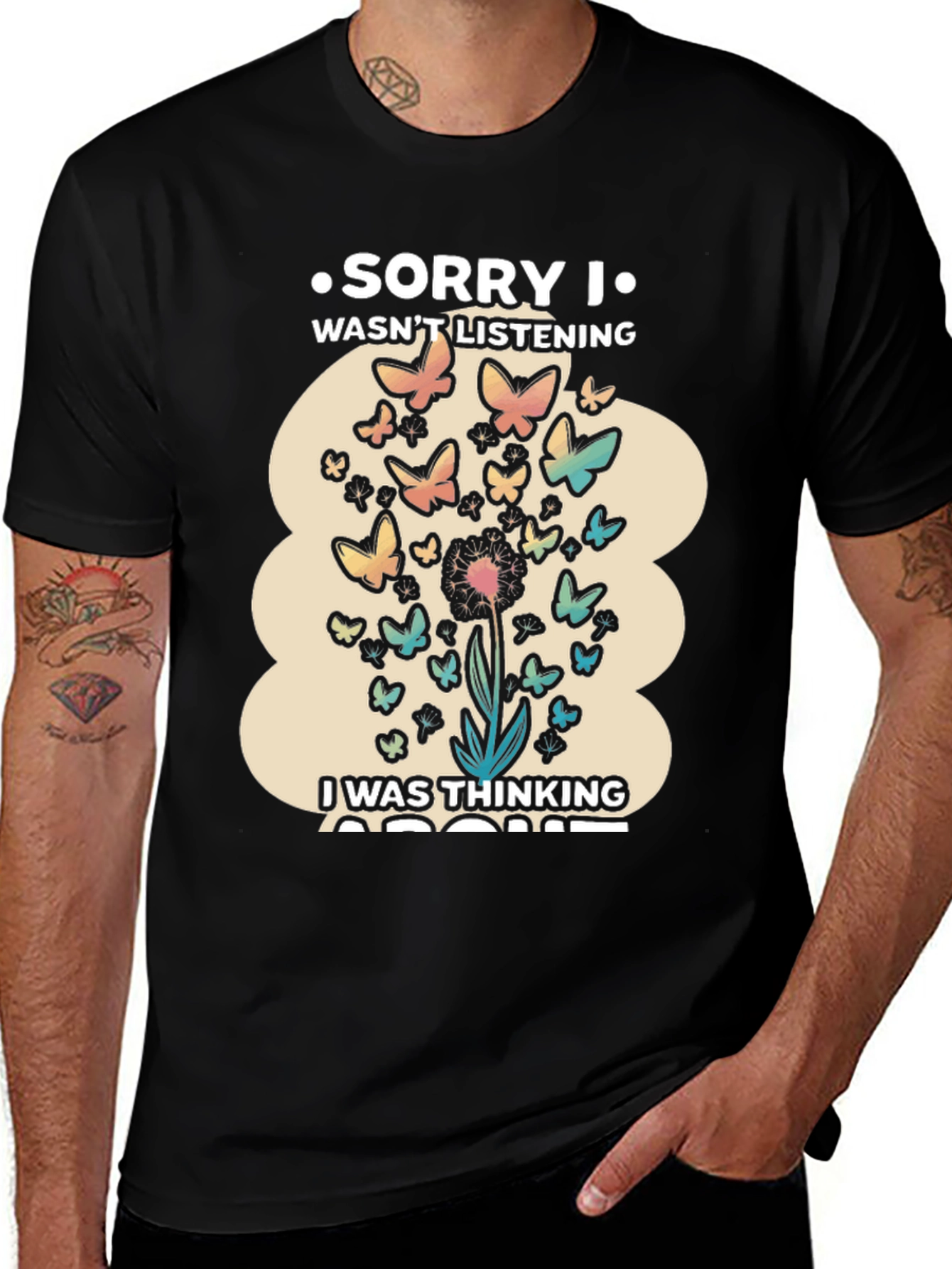Butterfly Thinking T-Shirt - Soft Cotton Tee