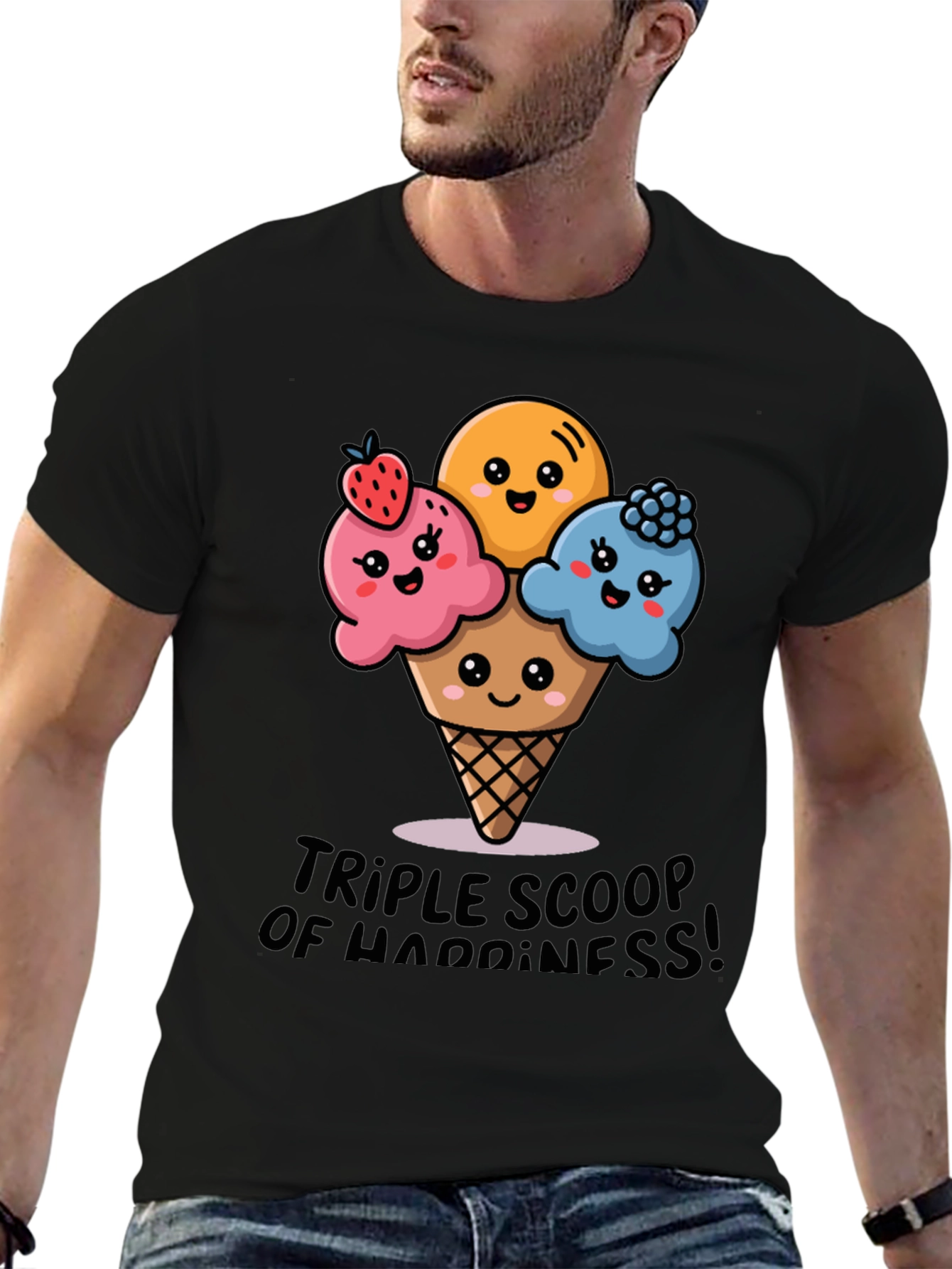 Triple Scoop Happiness Graphic Tee