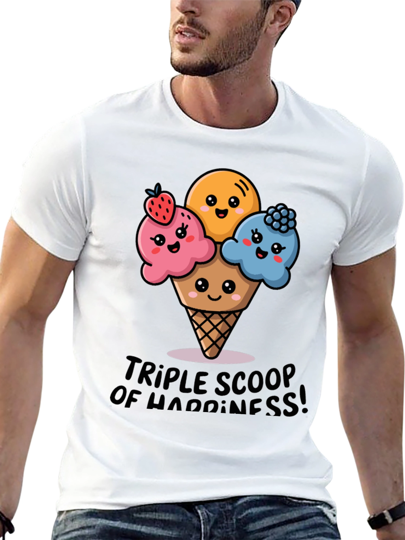Triple Scoop Happiness Graphic Tee