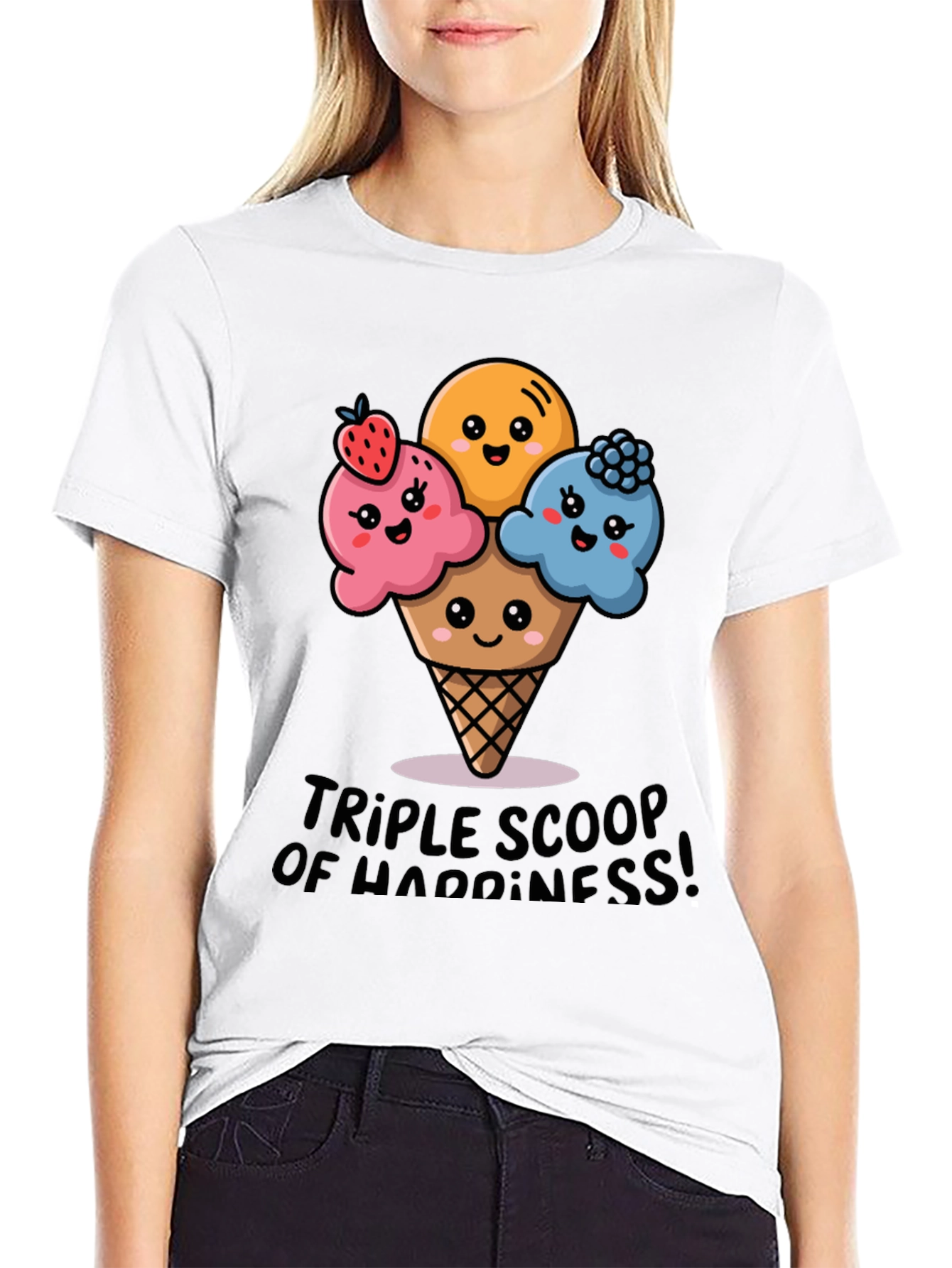 Triple Scoop Happiness Graphic Tee