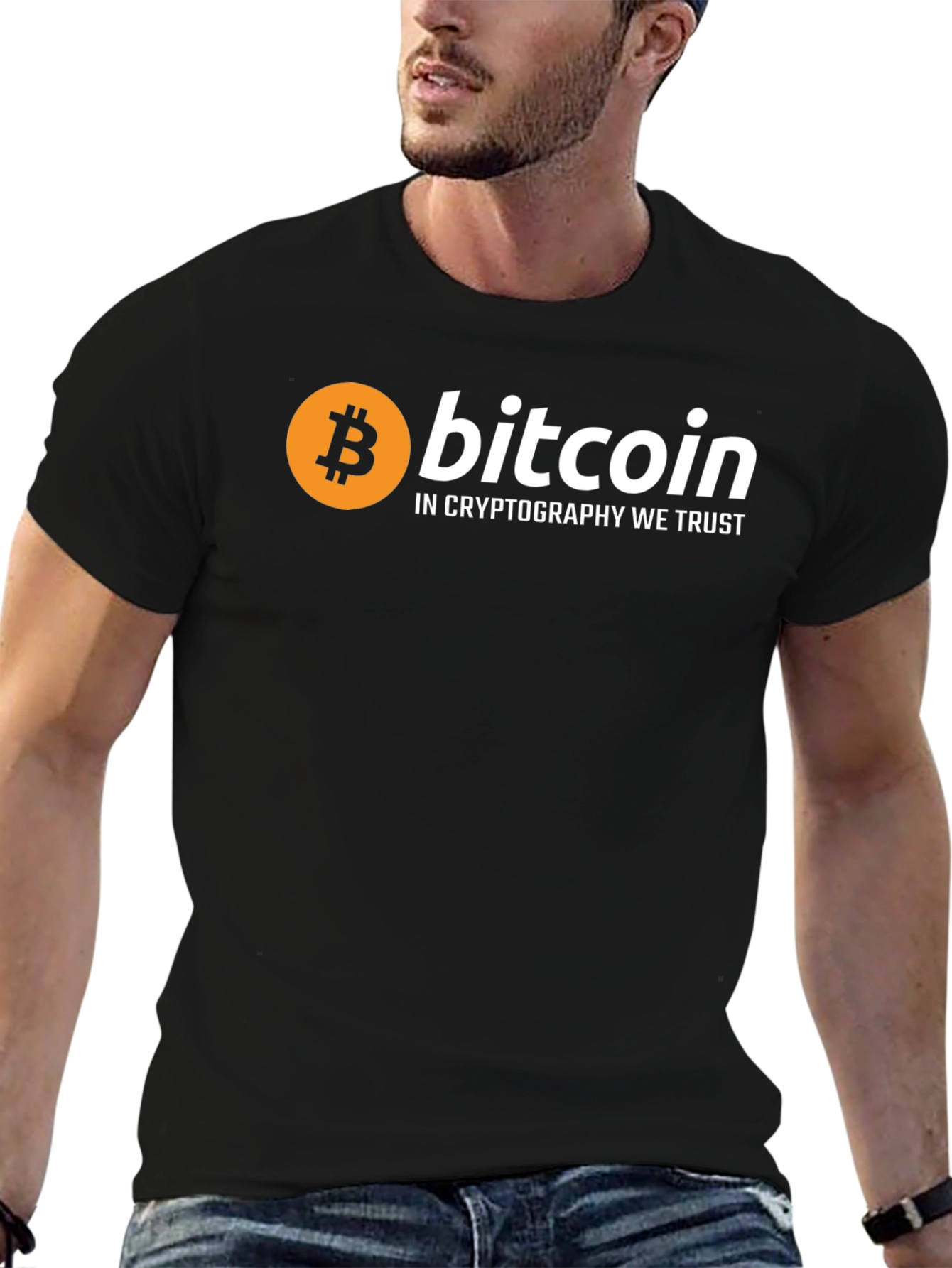 Bitcoin Crypto We Trust Black T-Shirt