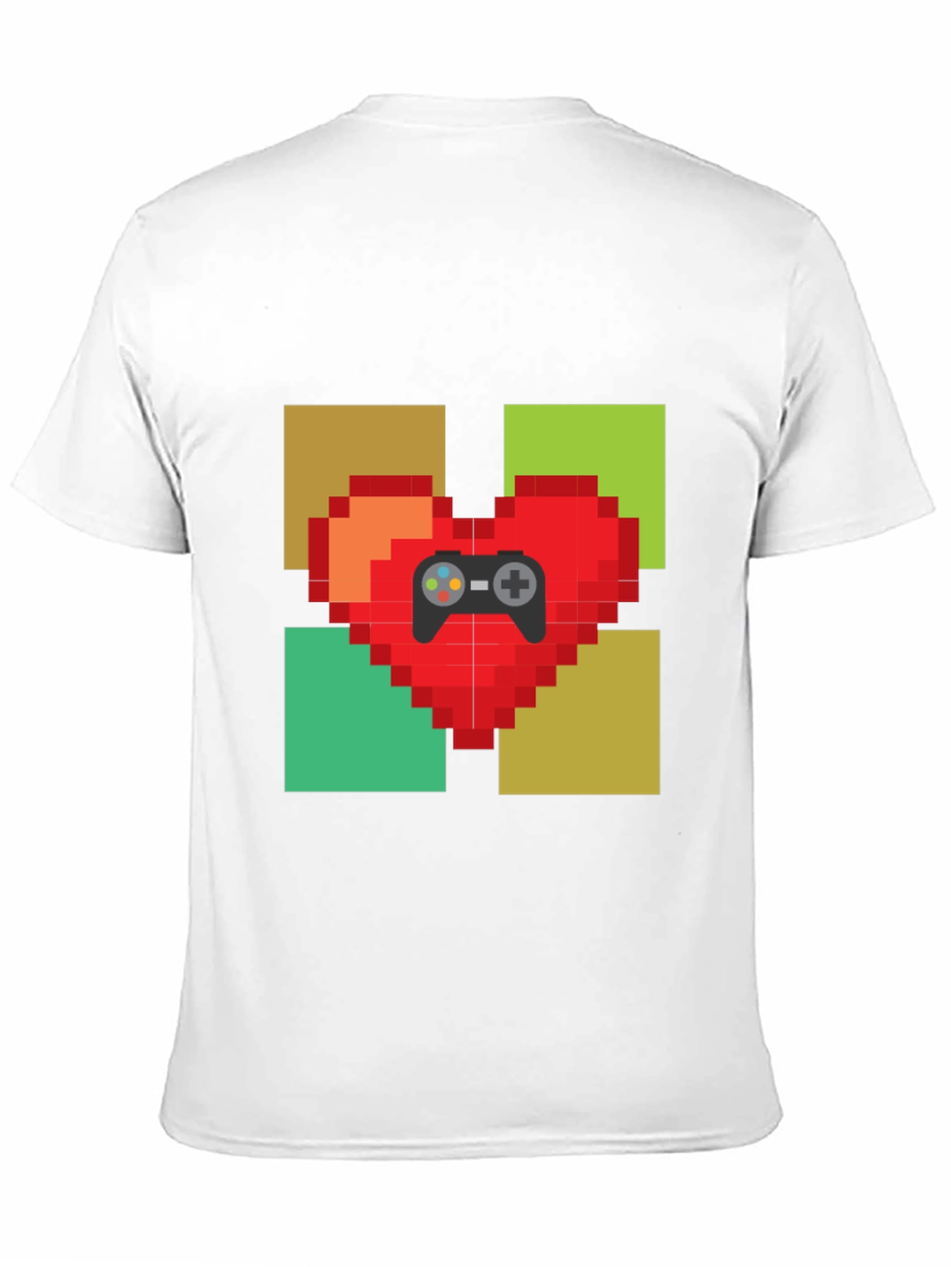 Pixel Heart Gamer T-Shirt - Black