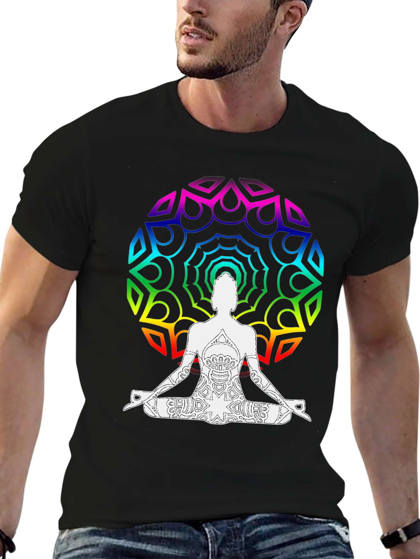 Rainbow Mandala Yoga T-Shirt