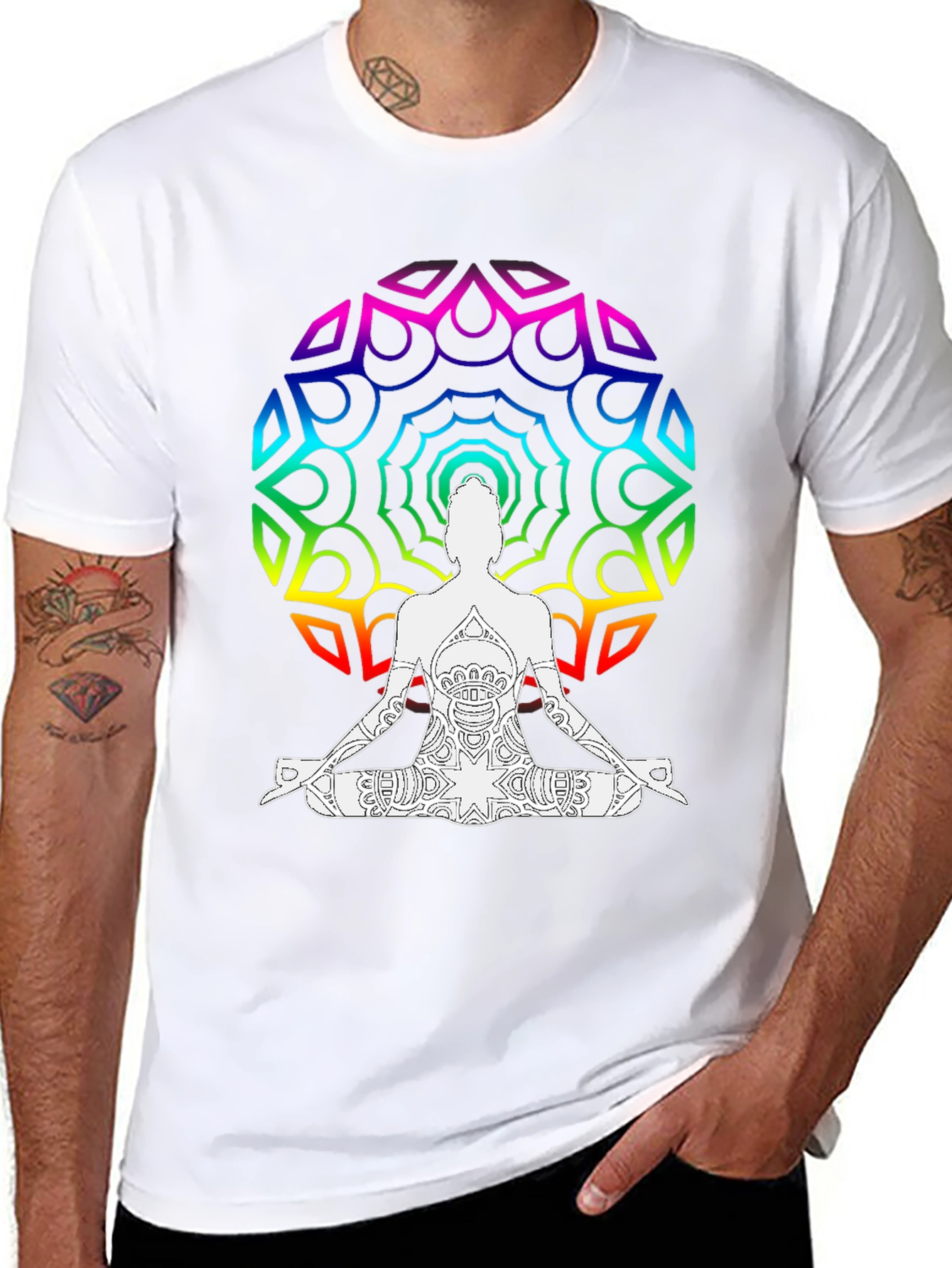 Rainbow Mandala Yoga T-Shirt