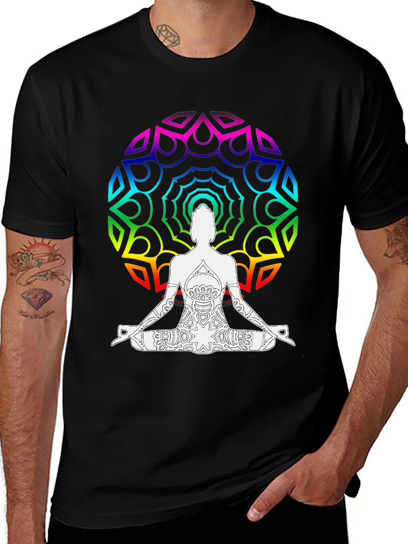 Rainbow Mandala Yoga T-Shirt