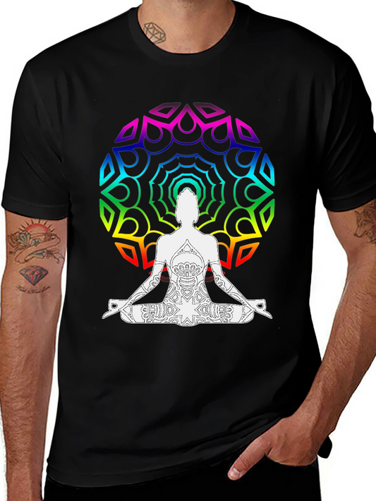 Rainbow Mandala Yoga T-Shirt