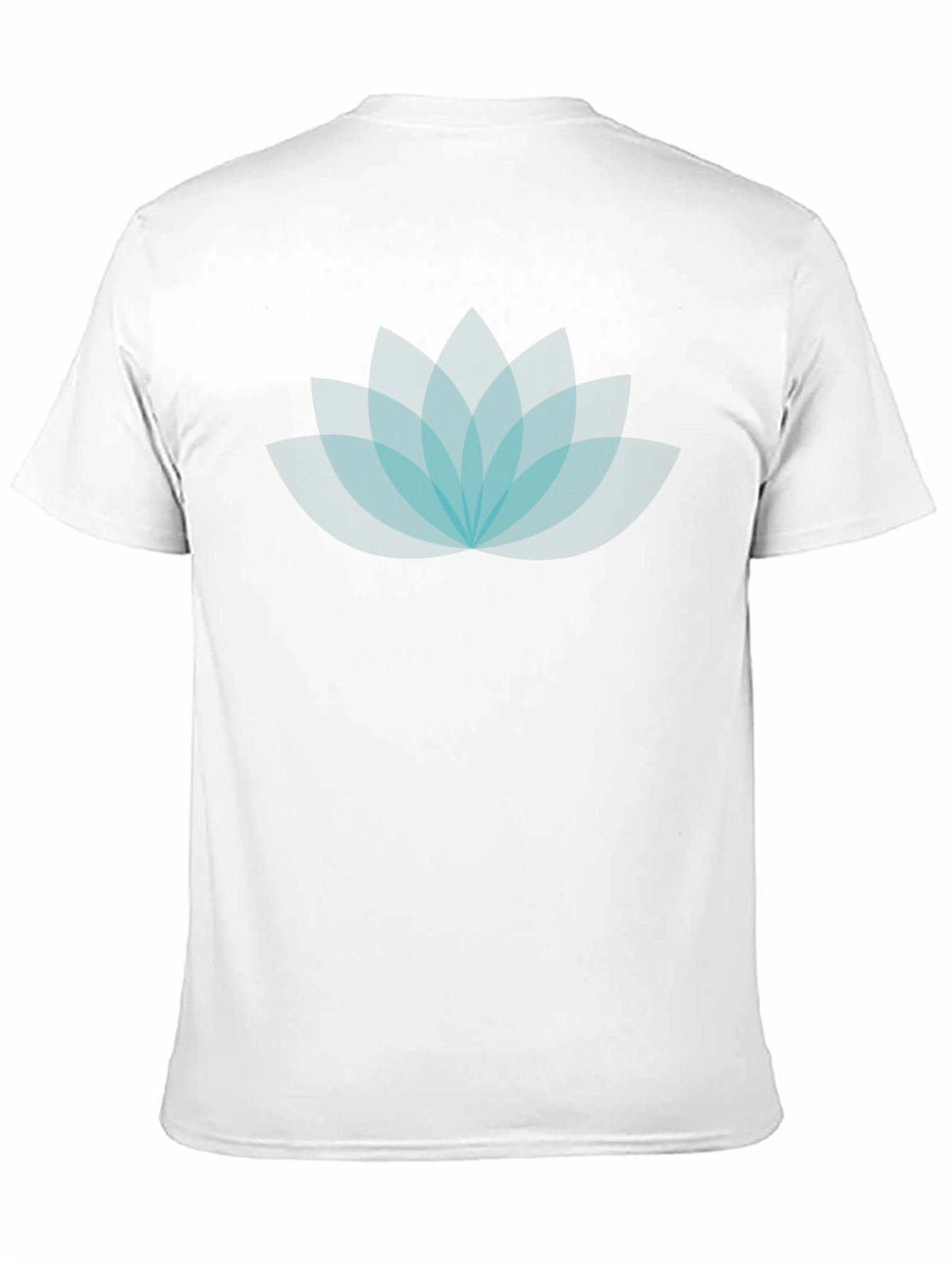 Lotus Flower Graphic T-Shirt - Teal on Black