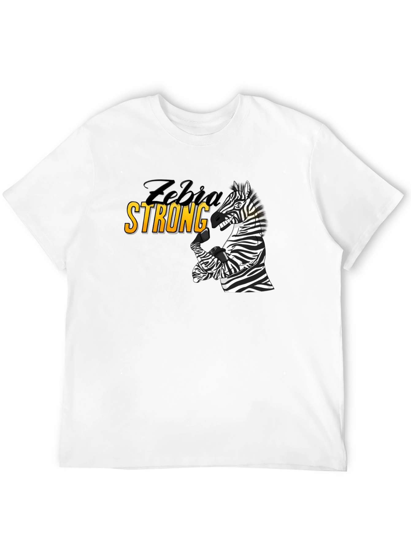 Zebra Strong Black T-Shirt