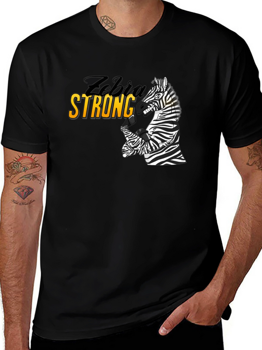 Zebra Strong Black T-Shirt