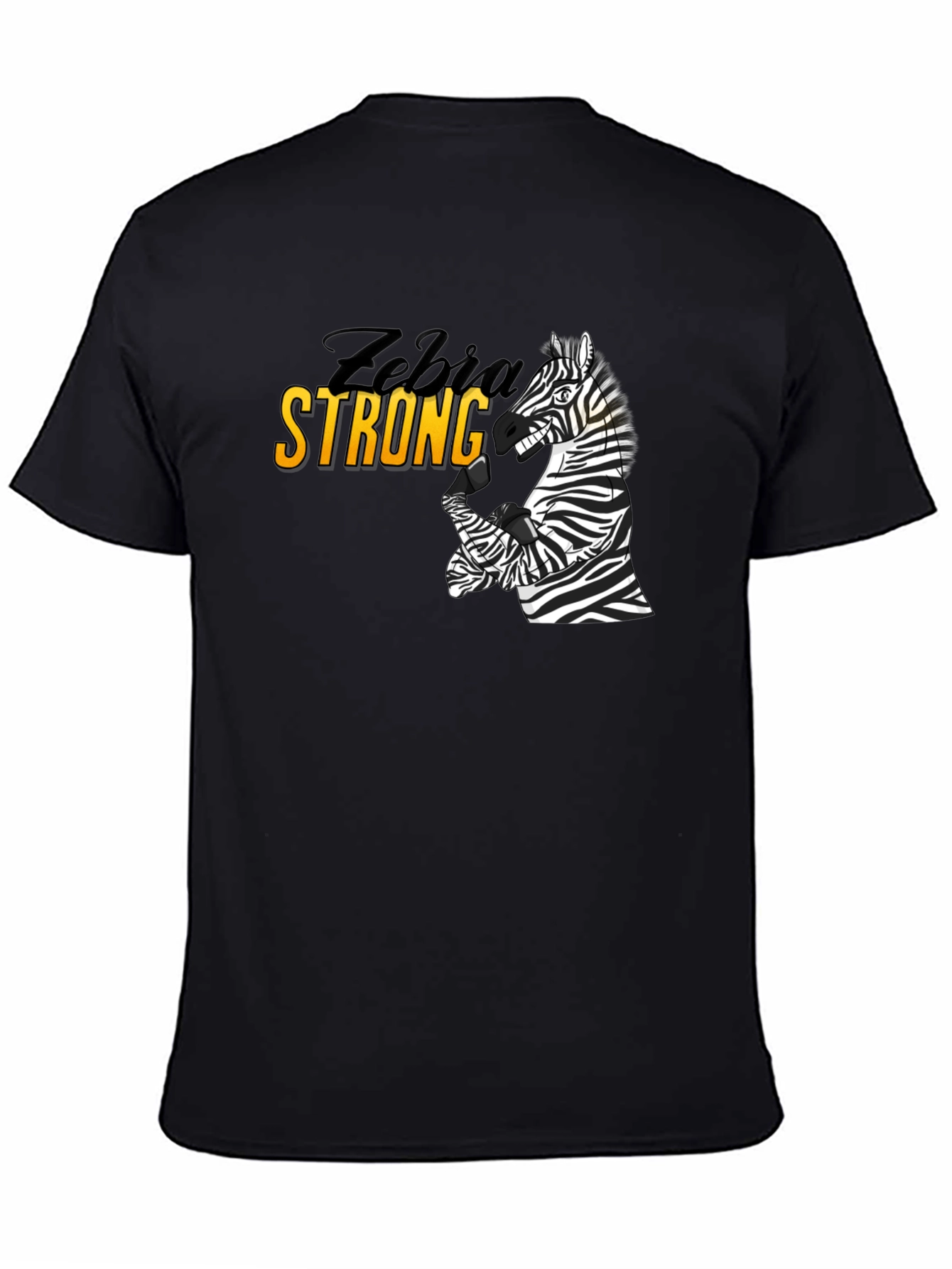 Zebra Strong Black T-Shirt
