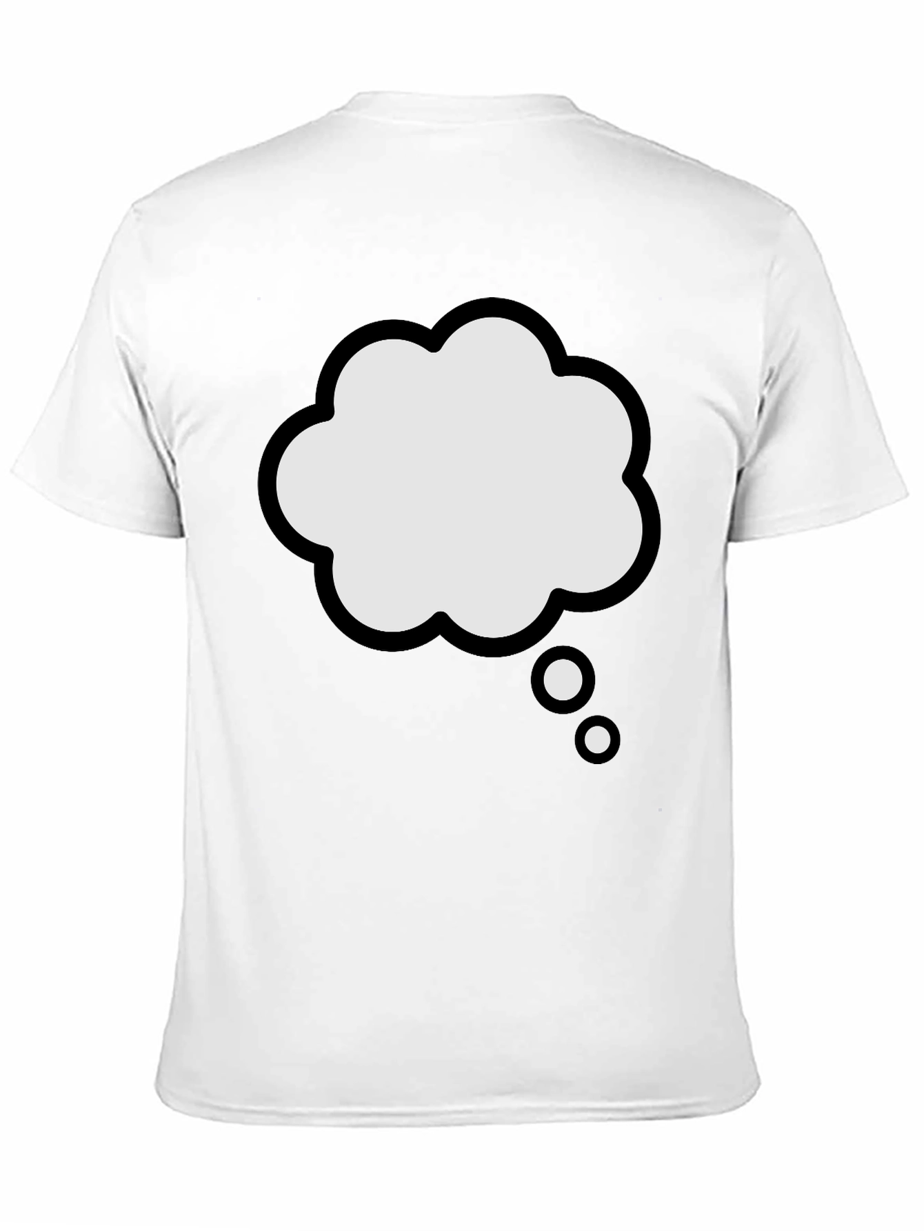 Cloud Thought Bubble Graphic T-Shirt - Black