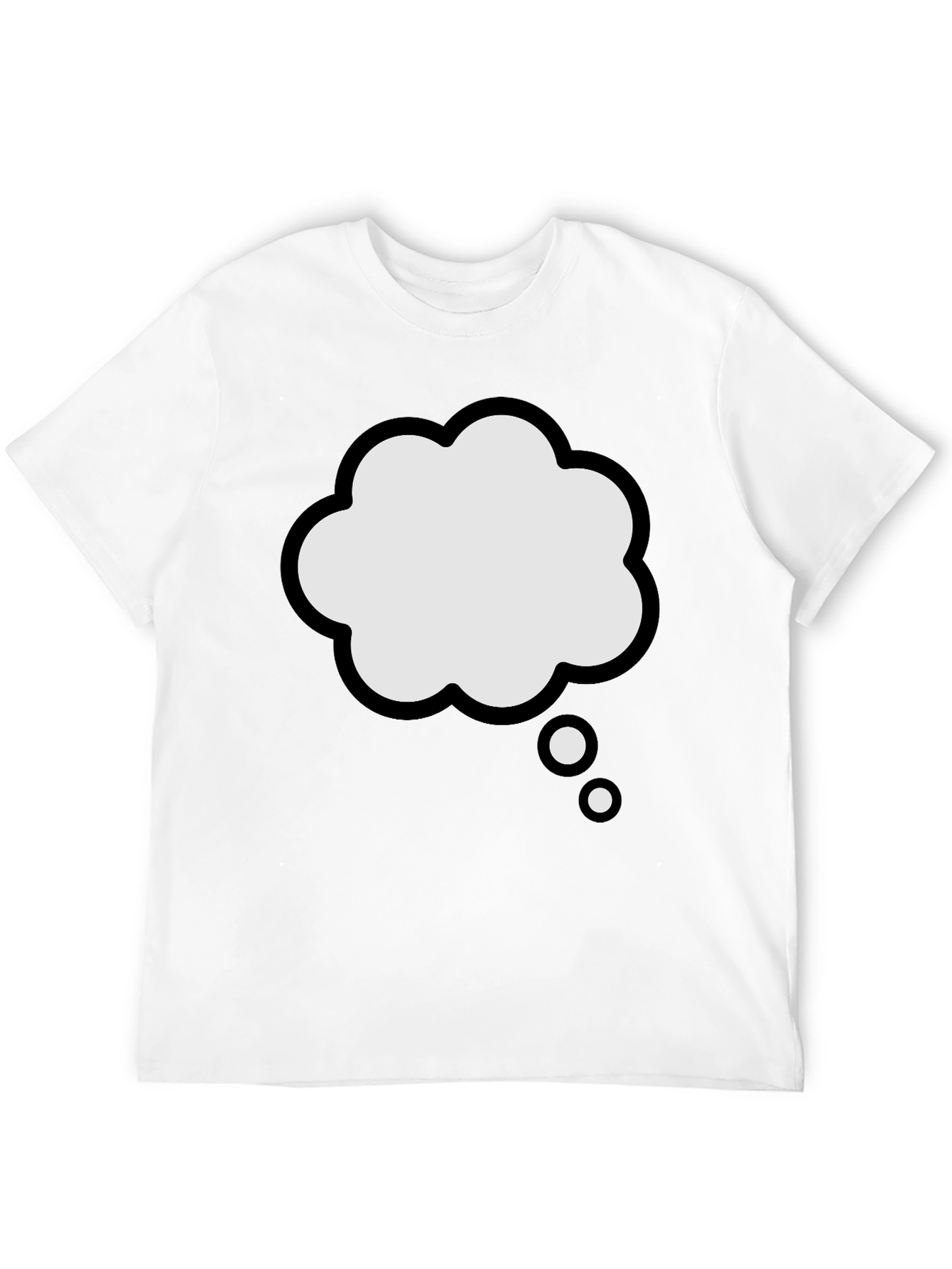 Cloud Thought Bubble Graphic T-Shirt - Black