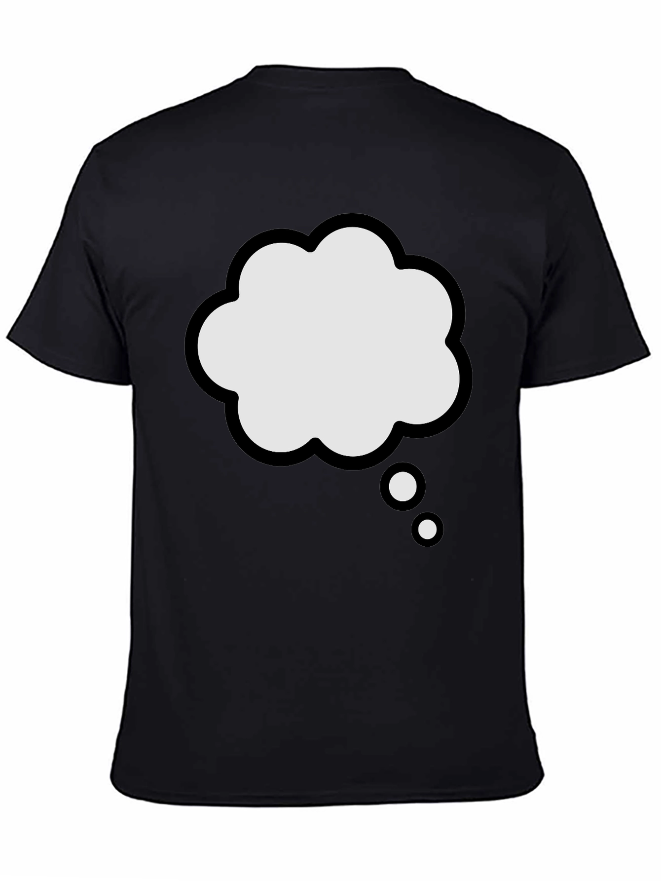 Cloud Thought Bubble Graphic T-Shirt - Black