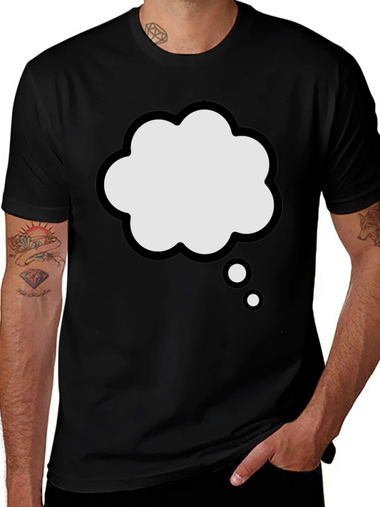Cloud Thought Bubble Graphic T-Shirt - Black