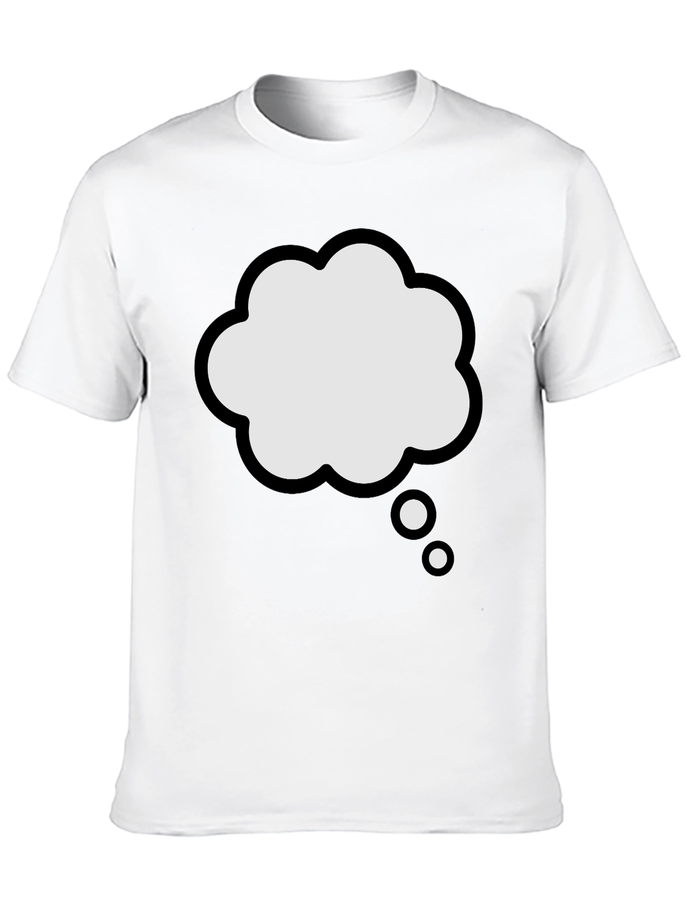 Cloud Thought Bubble Graphic T-Shirt - Black