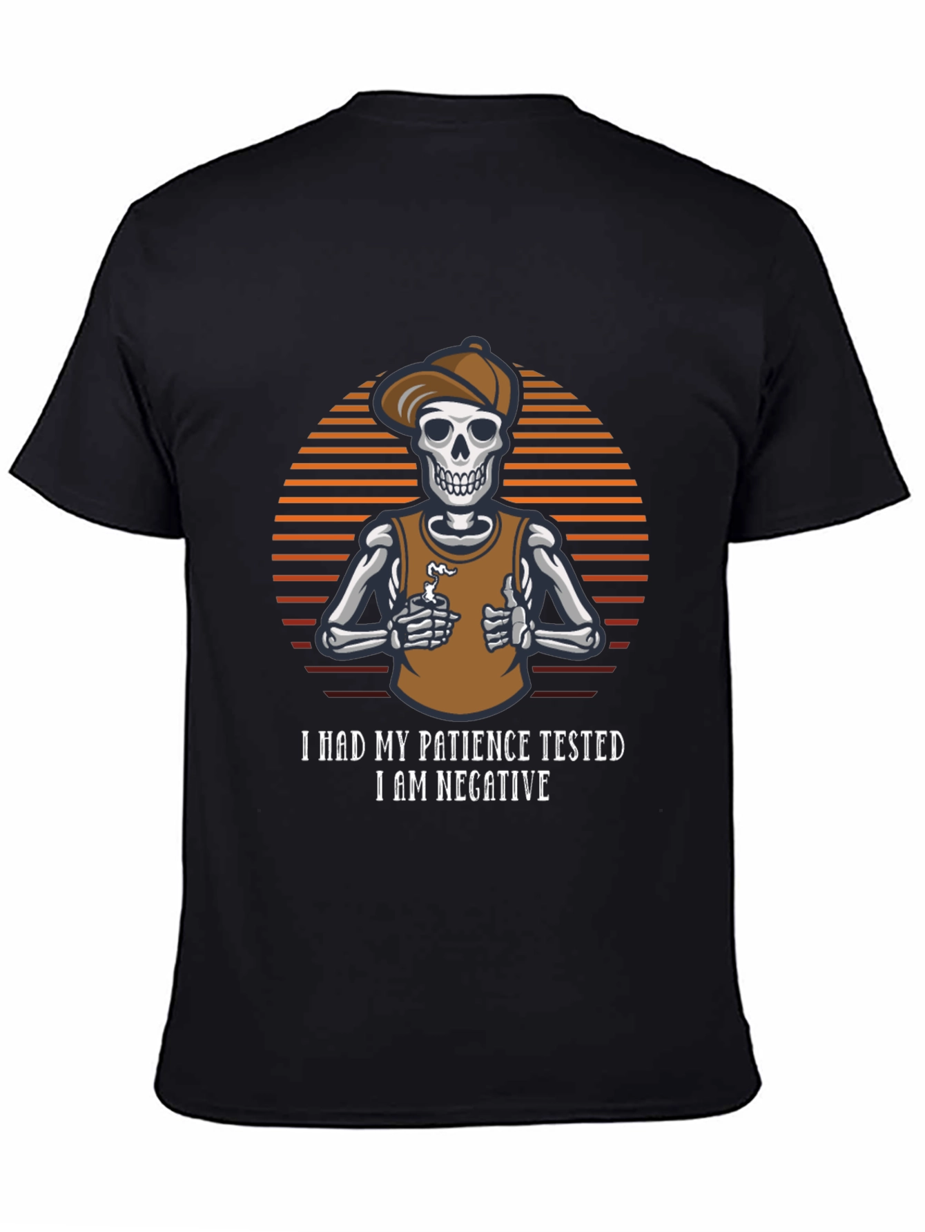 Patience Tested Skeleton Graphic T-Shirt