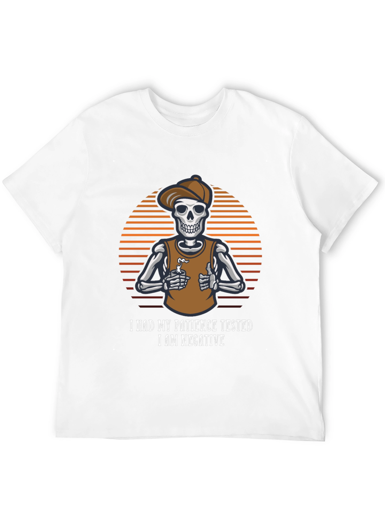Patience Tested Skeleton Graphic T-Shirt