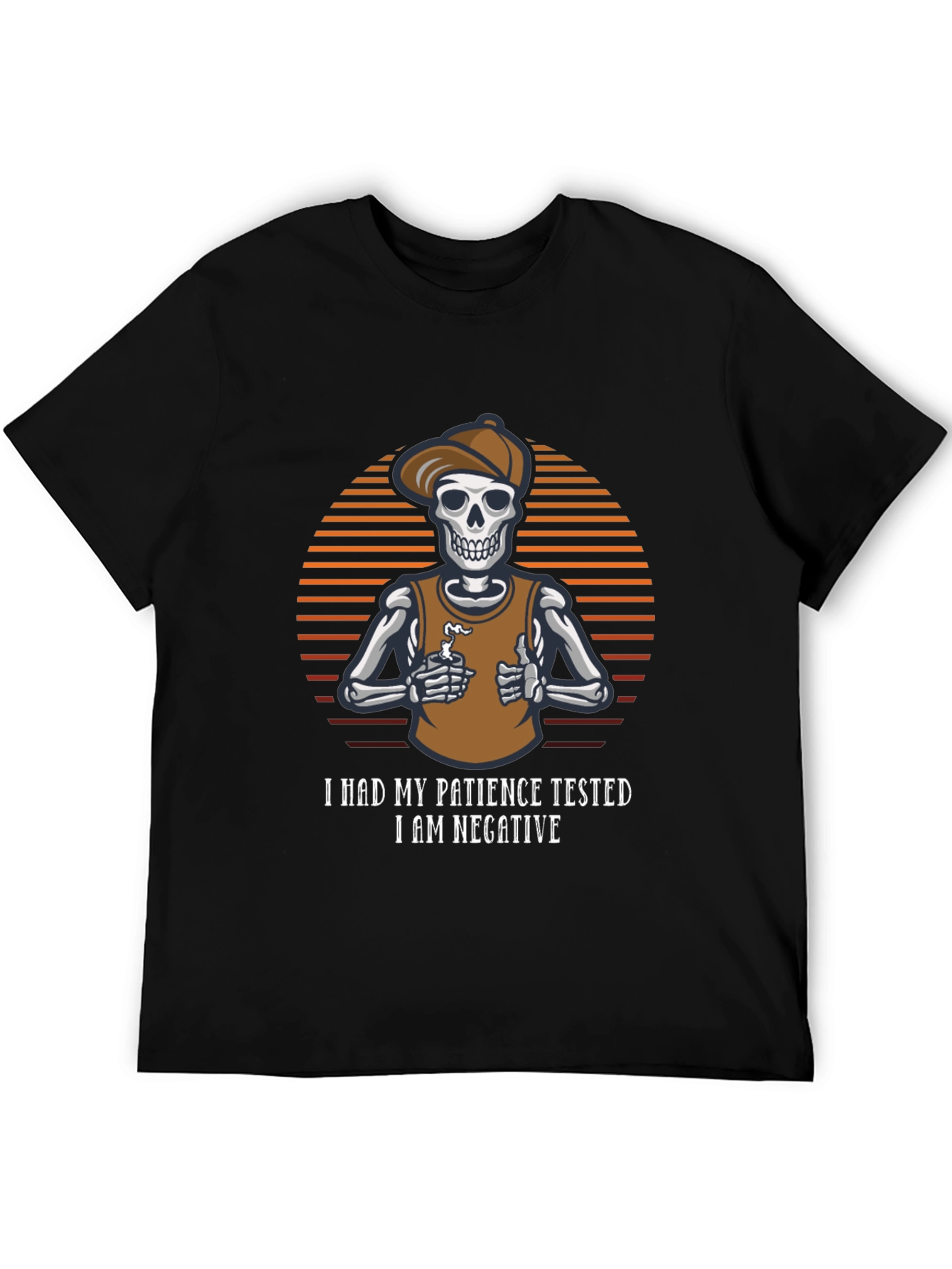 Patience Tested Skeleton Graphic T-Shirt
